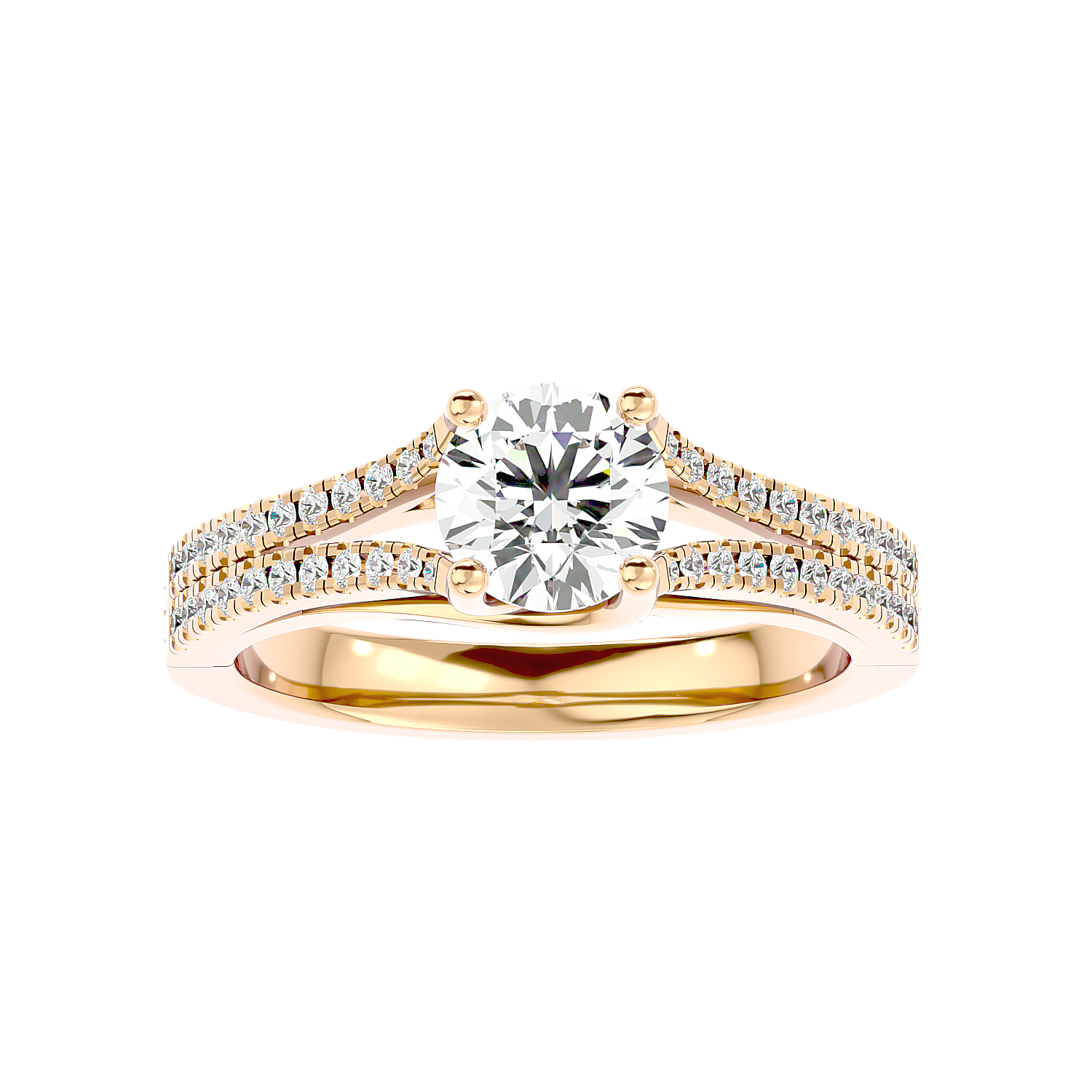 Solitaire Engagement Lab Diamond Ring 18 Karat Yellow Gold Nqra 55 Pointer Lab Diamond Ring Fiona Diamonds