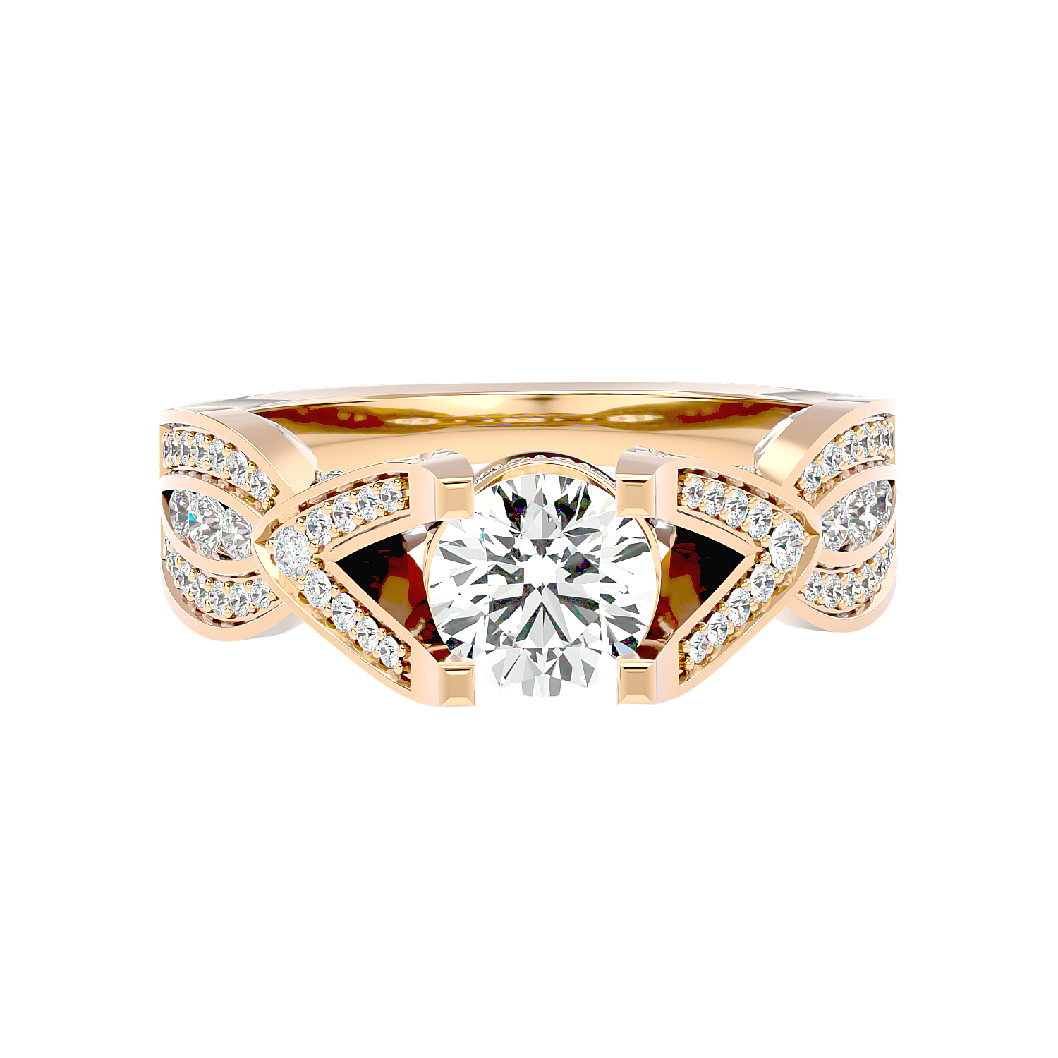 Solitaire Engagement Lab Diamond Ring 18 Karat Yellow Gold V and O 60 Pointer Lab Diamond Ring Fiona Diamonds