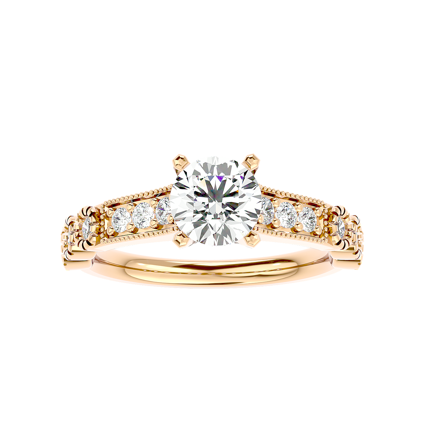 Solitaire Engagement Lab Diamond Ring 18 Karat Yellow Gold Ziam 55 Pointer Lab Diamond Ring Fiona Diamonds