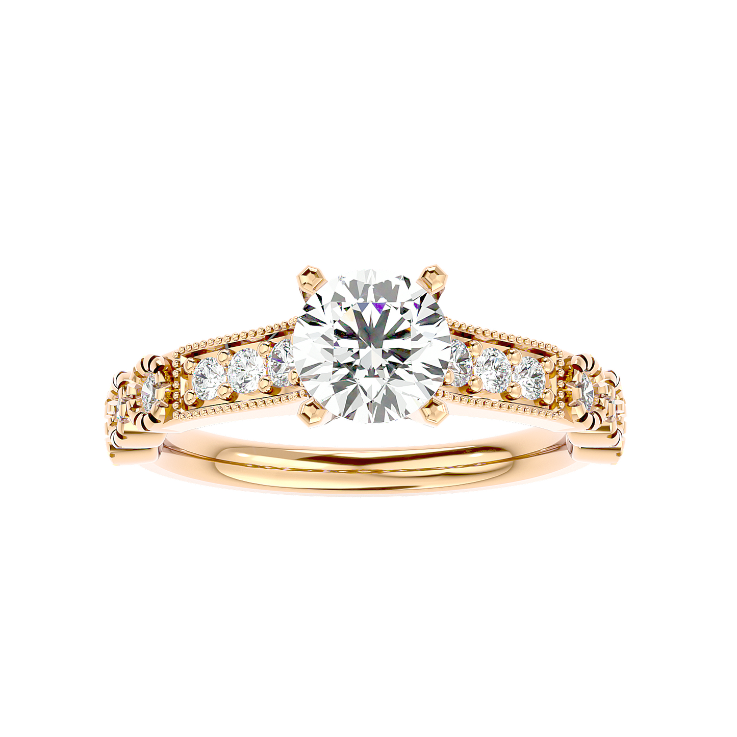 Solitaire Engagement Lab Diamond Ring 18 Karat Yellow Gold Ziam 55 Pointer Lab Diamond Ring Fiona Diamonds