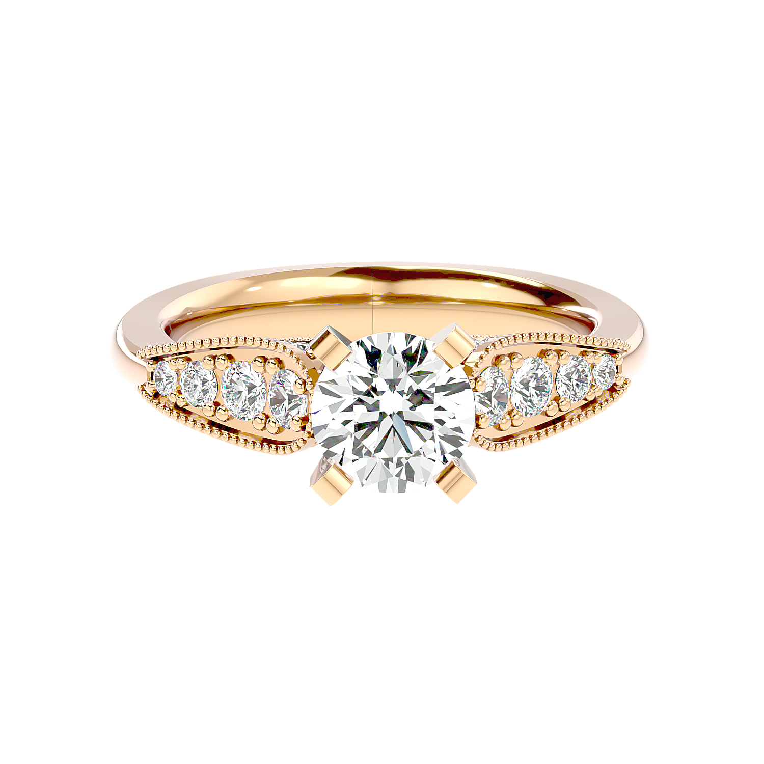 Solitaire Engagement Lab Diamond Ring 18 Karat Yellow Gold Liaz 55 pointer Lab Diamond Ring Fiona Diamonds