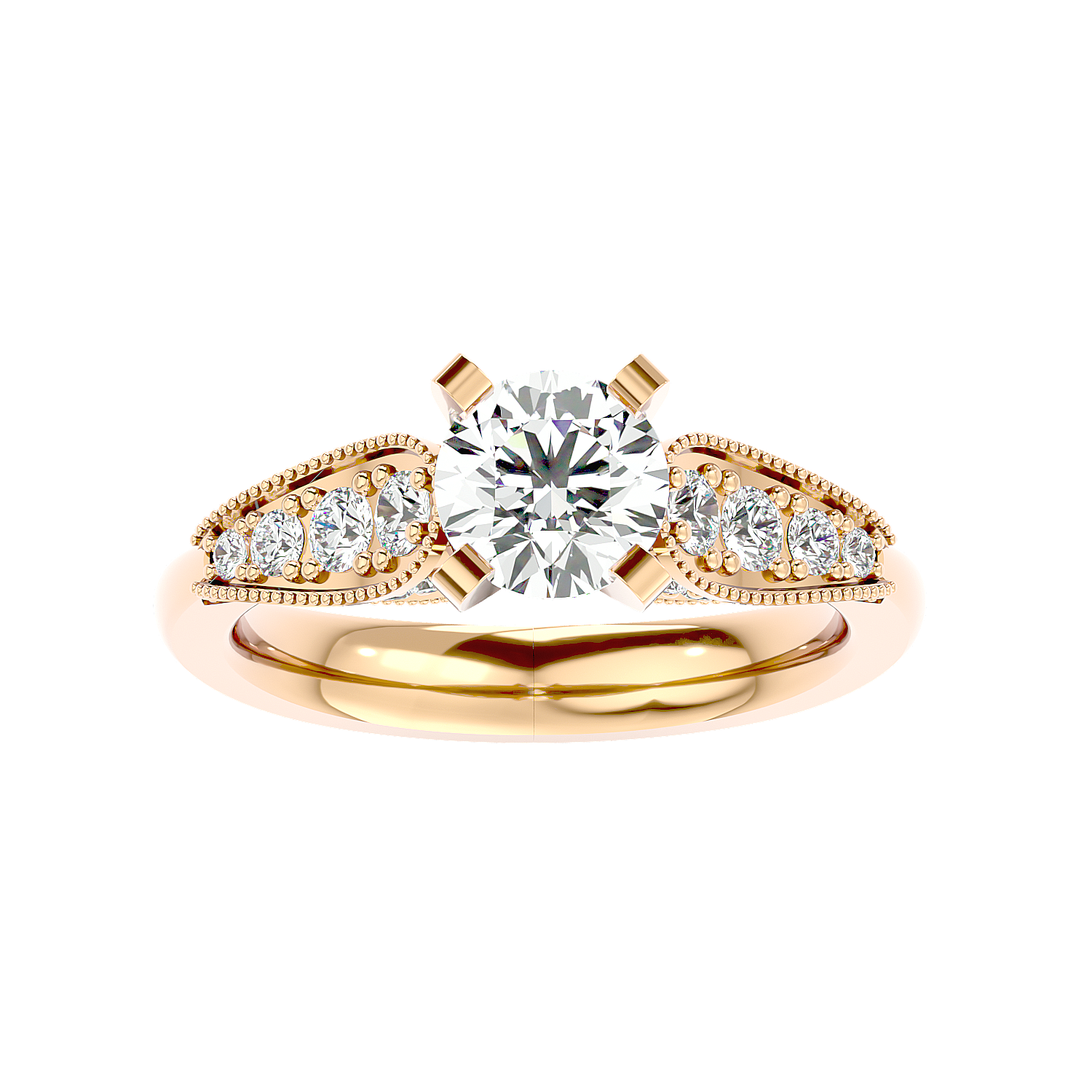 Solitaire Engagement Lab Diamond Ring 18 Karat Yellow Gold Liaz 55 pointer Lab Diamond Ring Fiona Diamonds