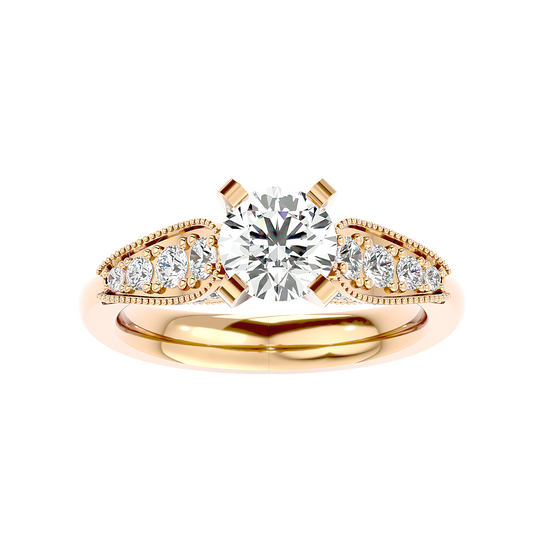 Load image into Gallery viewer, Solitaire Engagement Lab Diamond Ring 18 Karat Yellow Gold Liaz 55 pointer Lab Diamond Ring Fiona Diamonds
