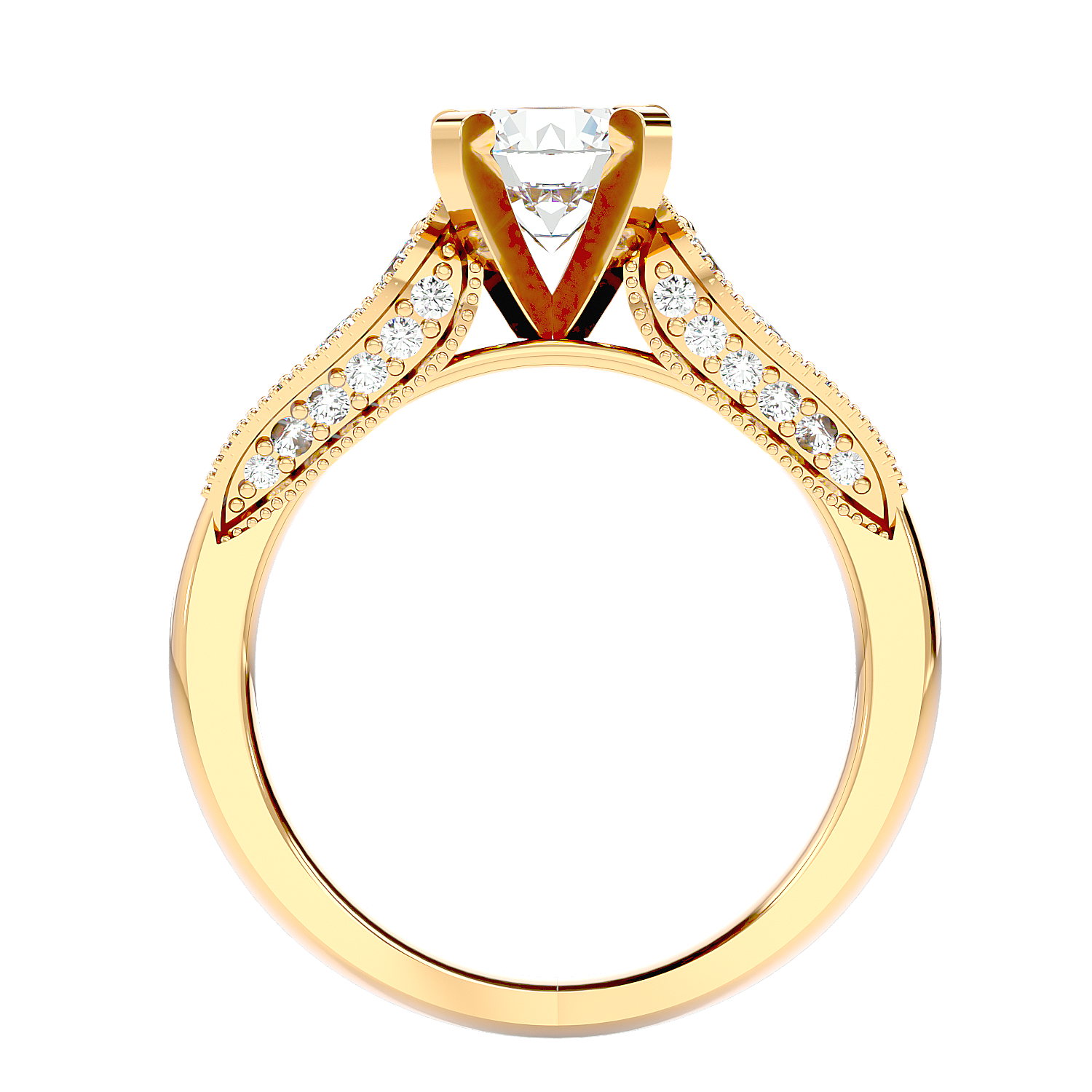 Solitaire Engagement Lab Diamond Ring 18 Karat Yellow Gold Liaz 55 pointer Lab Diamond Ring Fiona Diamonds