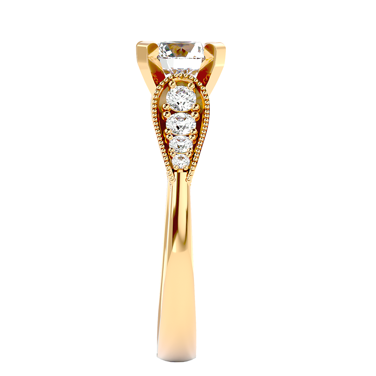 Solitaire Engagement Lab Diamond Ring 18 Karat Yellow Gold Liaz 55 pointer Lab Diamond Ring Fiona Diamonds
