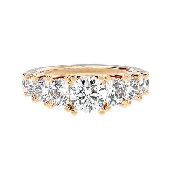 Load image into Gallery viewer, Solitaire Engagement Lab Diamond Ring 18 Karat Yellow Gold Kruna 69 Pointer Lab Diamond Ring Fiona Diamonds
