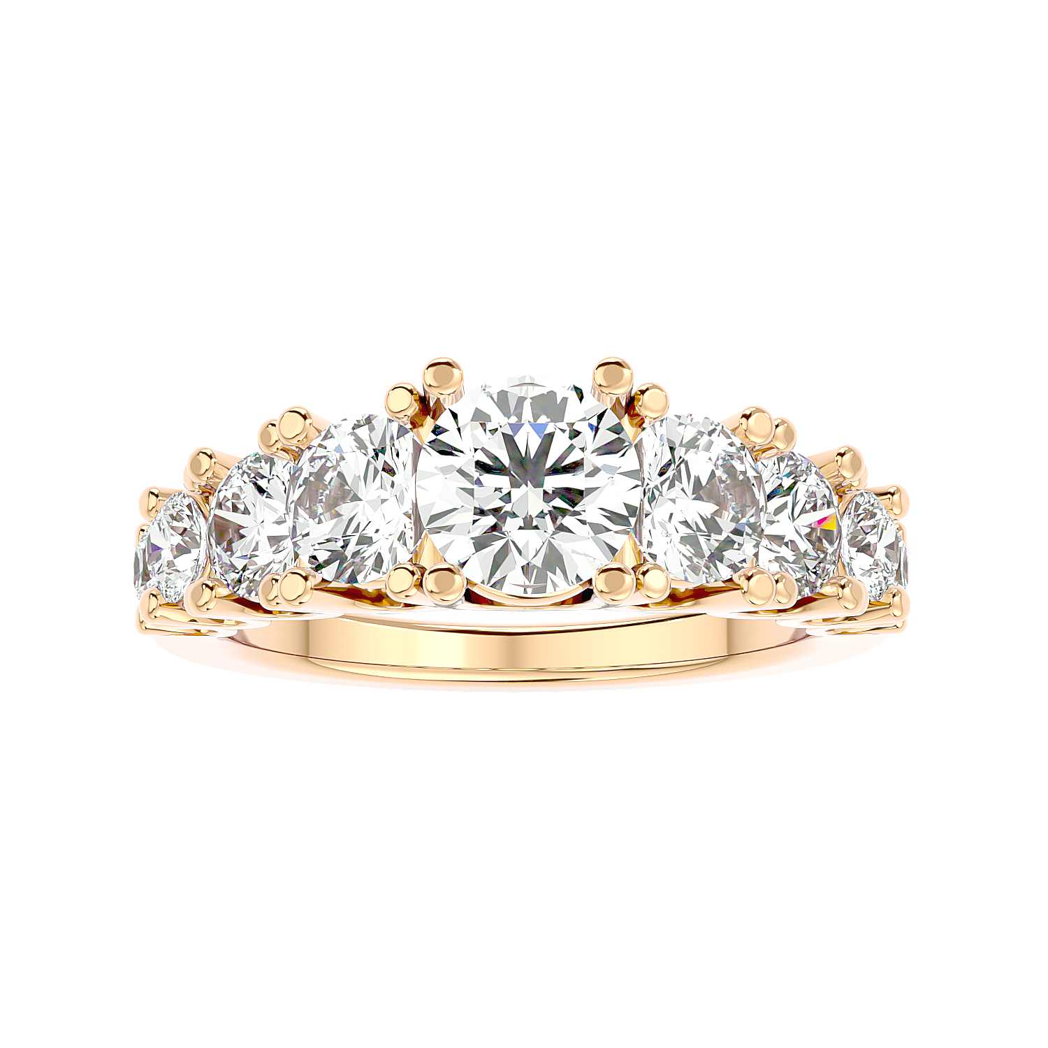 Solitaire Engagement Lab Diamond Ring 18 Karat Yellow Gold Kruna 69 Pointer Lab Diamond Ring Fiona Diamonds