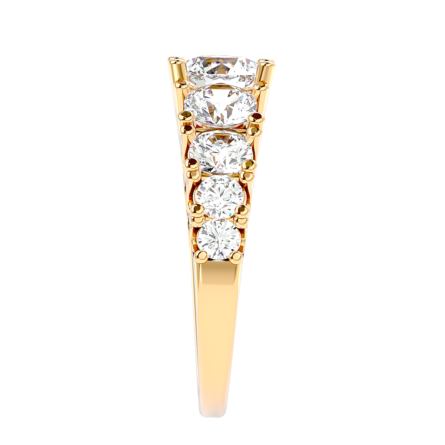 Solitaire Engagement Lab Diamond Ring 18 Karat Yellow Gold Kruna 69 Pointer Lab Diamond Ring Fiona Diamonds