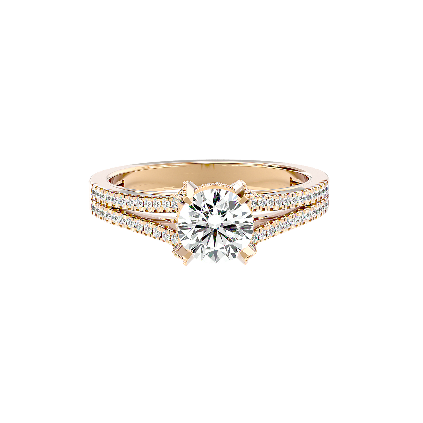 Load image into Gallery viewer, Solitaire Engagement Lab Diamond Ring 18 Karat Yellow Gold Oziv 69 Pointer Lab Diamond Ring Fiona Diamonds
