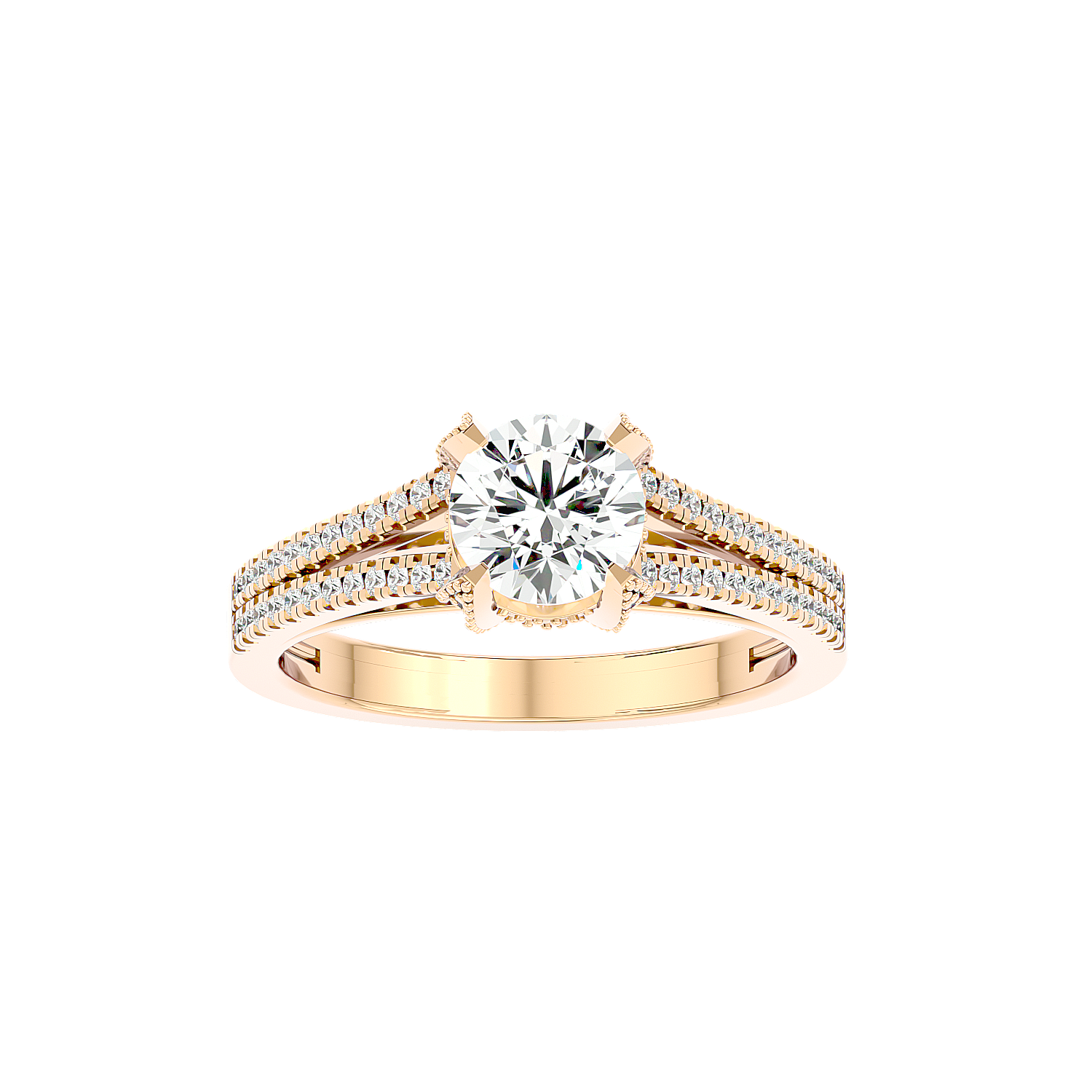 Solitaire Engagement Lab Diamond Ring 18 Karat Yellow Gold Oziv 69 Pointer Lab Diamond Ring Fiona Diamonds