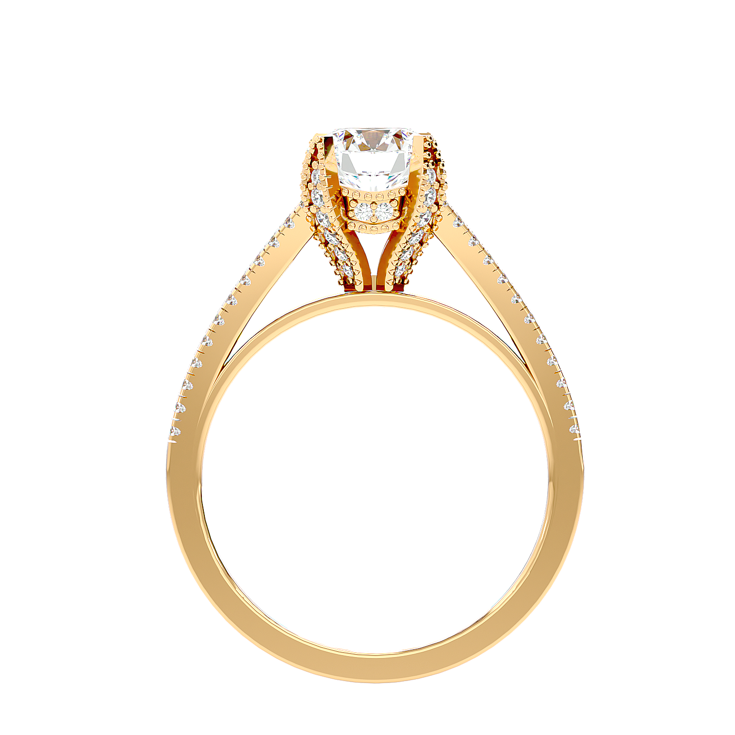 Solitaire Engagement Lab Diamond Ring 18 Karat Yellow Gold Oziv 69 Pointer Lab Diamond Ring Fiona Diamonds