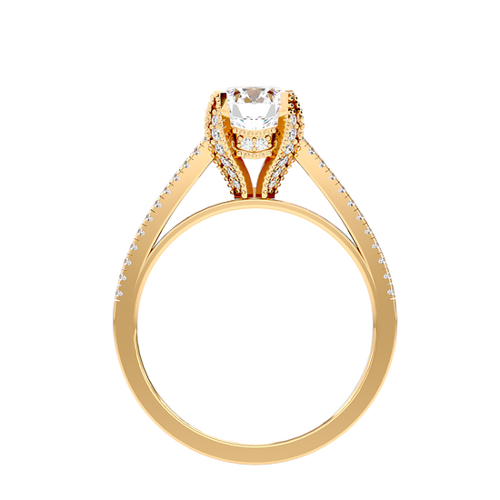 Load image into Gallery viewer, Solitaire Engagement Lab Diamond Ring 18 Karat Yellow Gold Oziv 69 Pointer Lab Diamond Ring Fiona Diamonds
