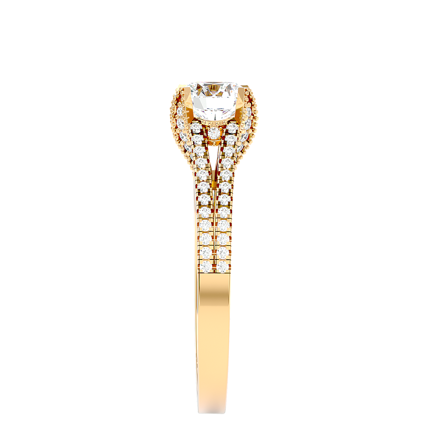 Solitaire Engagement Lab Diamond Ring 18 Karat Yellow Gold Oziv 69 Pointer Lab Diamond Ring Fiona Diamonds
