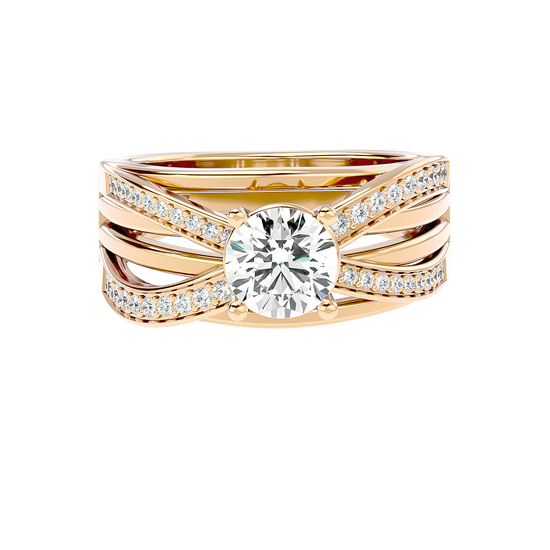 Load image into Gallery viewer, Solitaire Engagement Lab Diamond Ring 18 Karat Yellow Gold Cruzar 69 Pointer Lab Diamond Ring Fiona Diamonds
