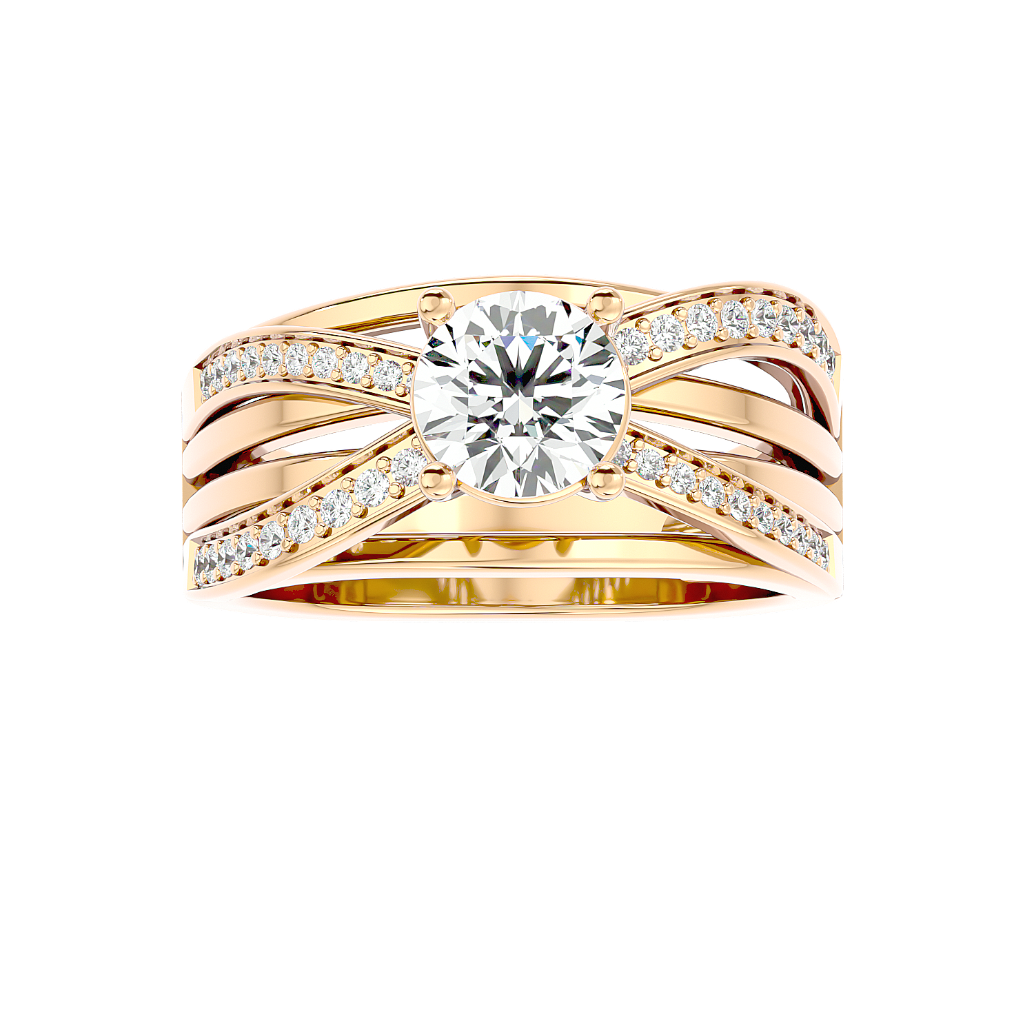Solitaire Engagement Lab Diamond Ring 18 Karat Yellow Gold Cruzar 69 Pointer Lab Diamond Ring Fiona Diamonds