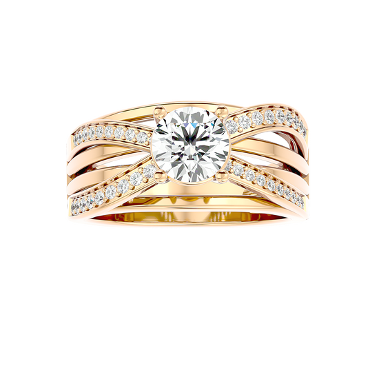 Load image into Gallery viewer, Solitaire Engagement Lab Diamond Ring 18 Karat Yellow Gold Cruzar 69 Pointer Lab Diamond Ring Fiona Diamonds
