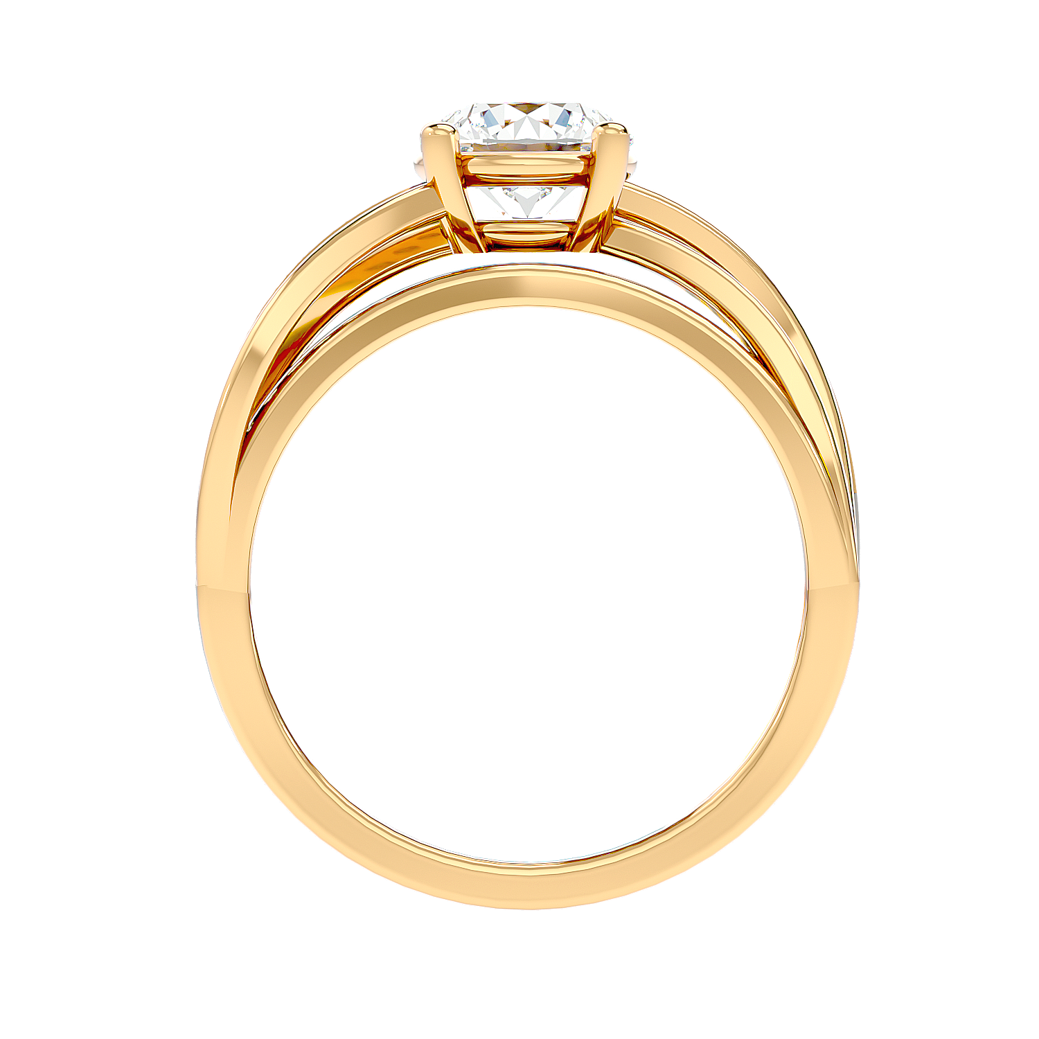 Solitaire Engagement Lab Diamond Ring 18 Karat Yellow Gold Cruzar 69 Pointer Lab Diamond Ring Fiona Diamonds