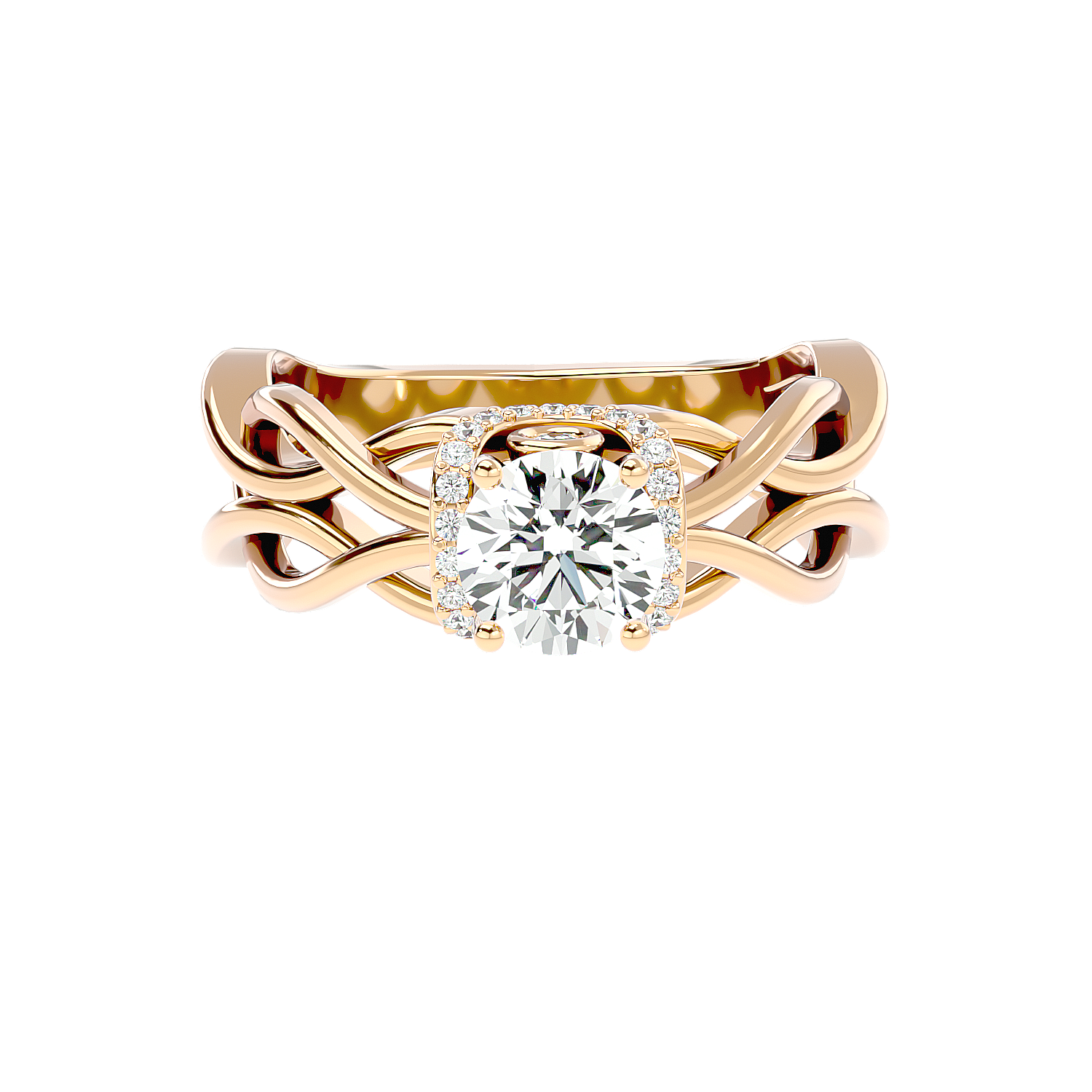 Solitaire Engagement Lab Diamond Ring 18 Karat Yellow Gold Mesha 69 Pointer Halo Lab Diamond Ring Fiona Diamonds