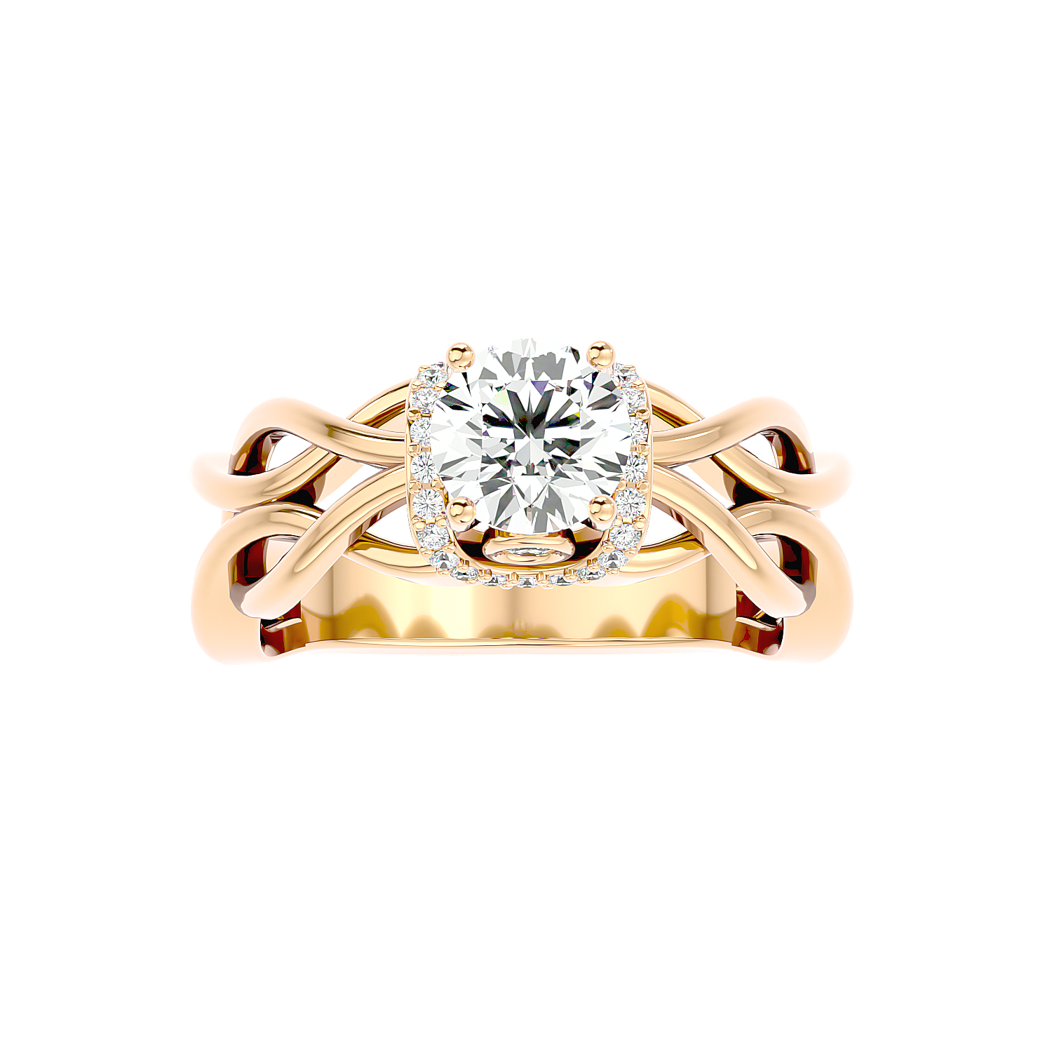 Solitaire Engagement Lab Diamond Ring 18 Karat Yellow Gold Mesha 69 Pointer Halo Lab Diamond Ring Fiona Diamonds