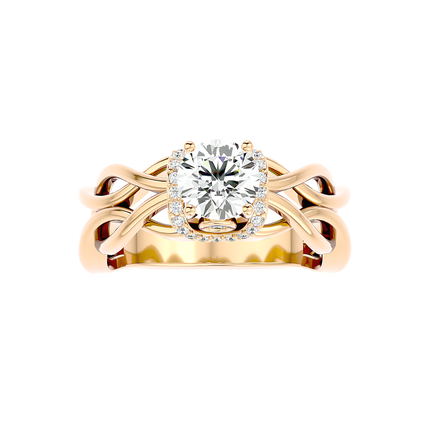 Solitaire Engagement Lab Diamond Ring 18 Karat Yellow Gold Mesha 69 Pointer Halo Lab Diamond Ring Fiona Diamonds