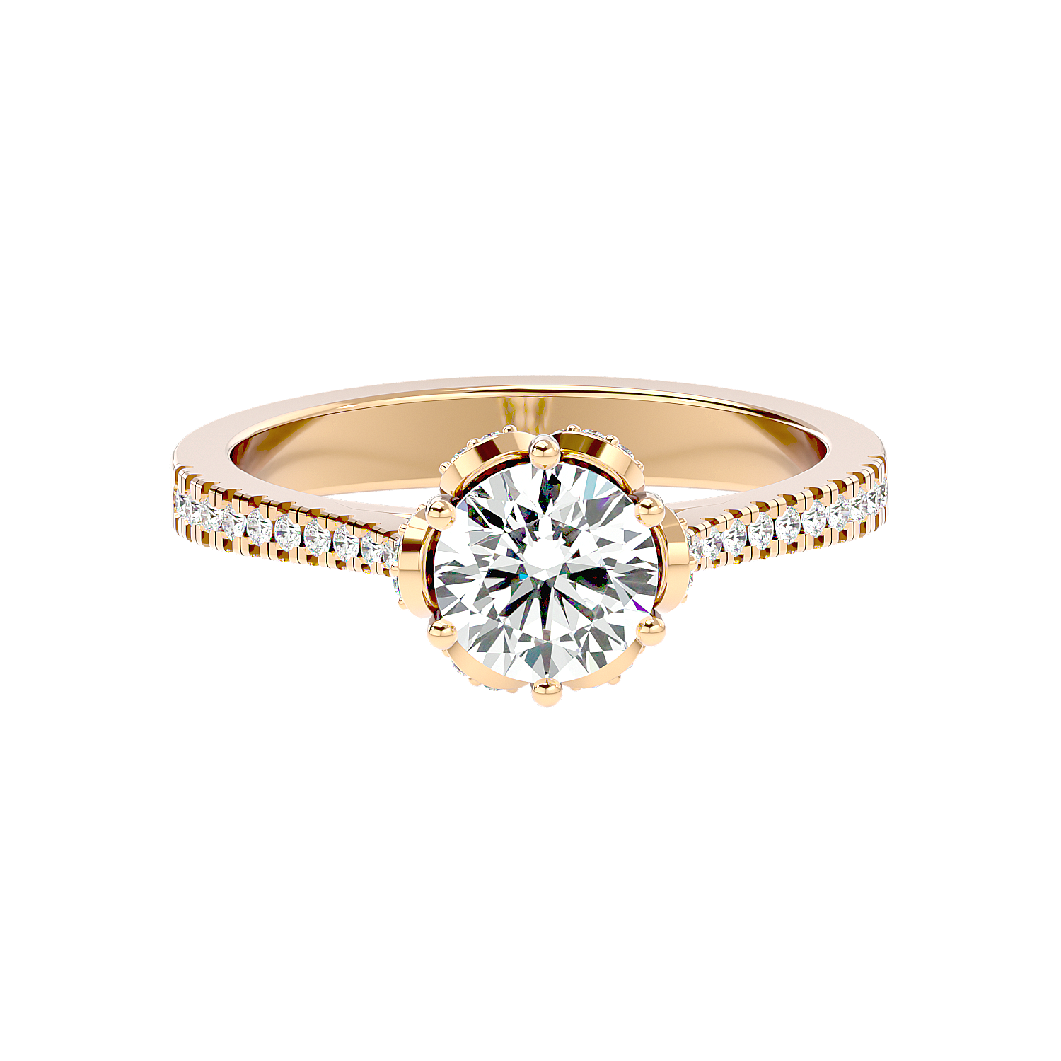 Solitaire Engagement Lab Diamond Ring 18 Karat Yellow Gold Kriza 69 pointer Lab Diamond Ring Fiona Diamonds