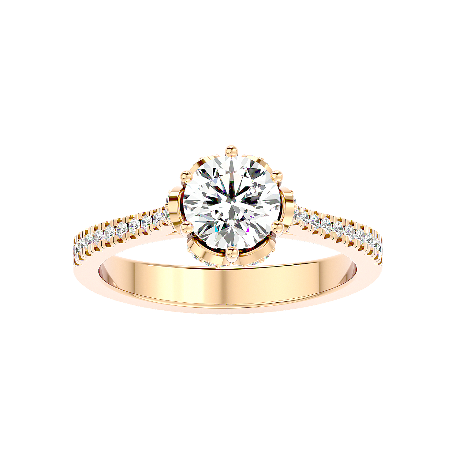 Solitaire Engagement Lab Diamond Ring 18 Karat Yellow Gold Kriza 69 pointer Lab Diamond Ring Fiona Diamonds