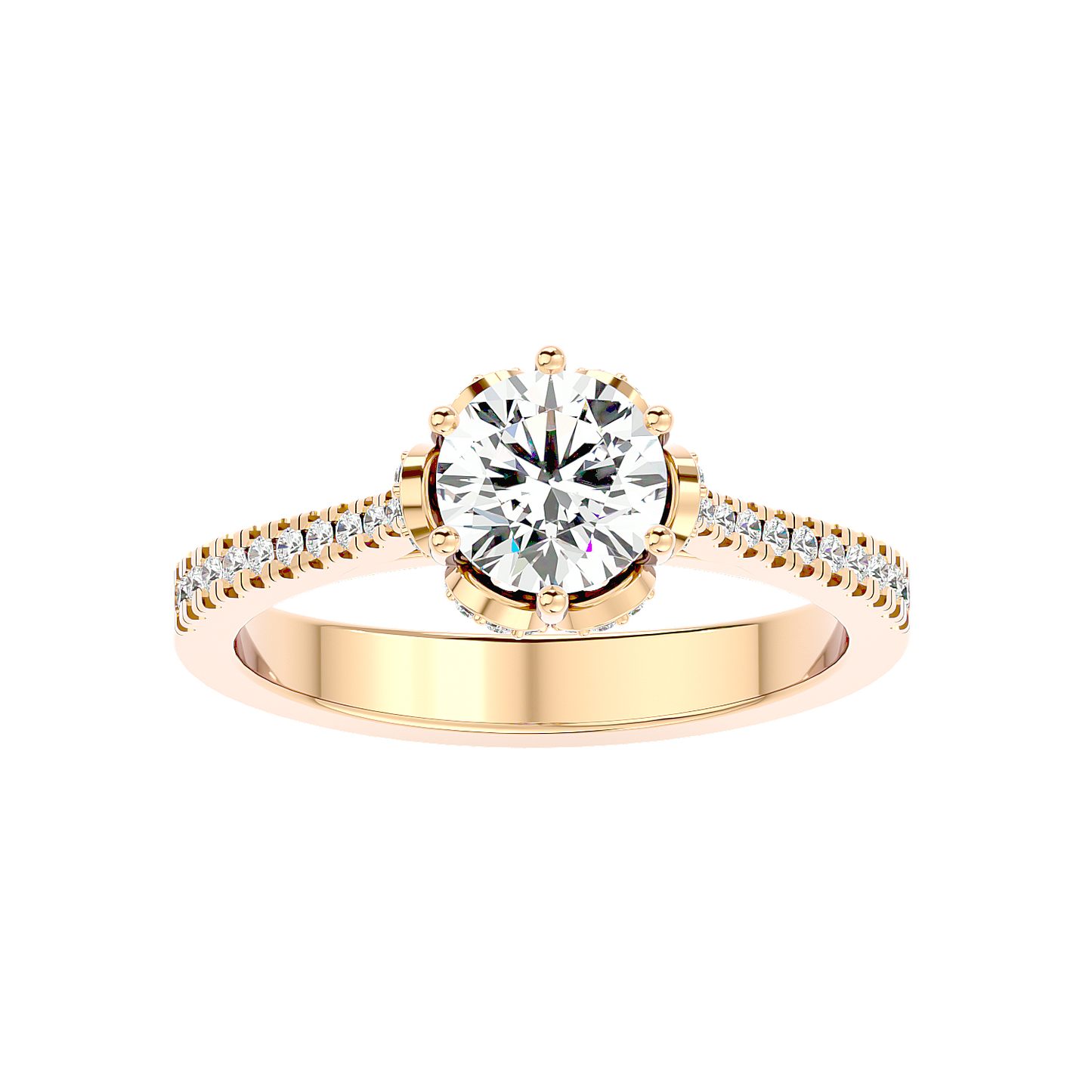 Solitaire Engagement Lab Diamond Ring 18 Karat Yellow Gold Kriza 69 pointer Lab Diamond Ring Fiona Diamonds