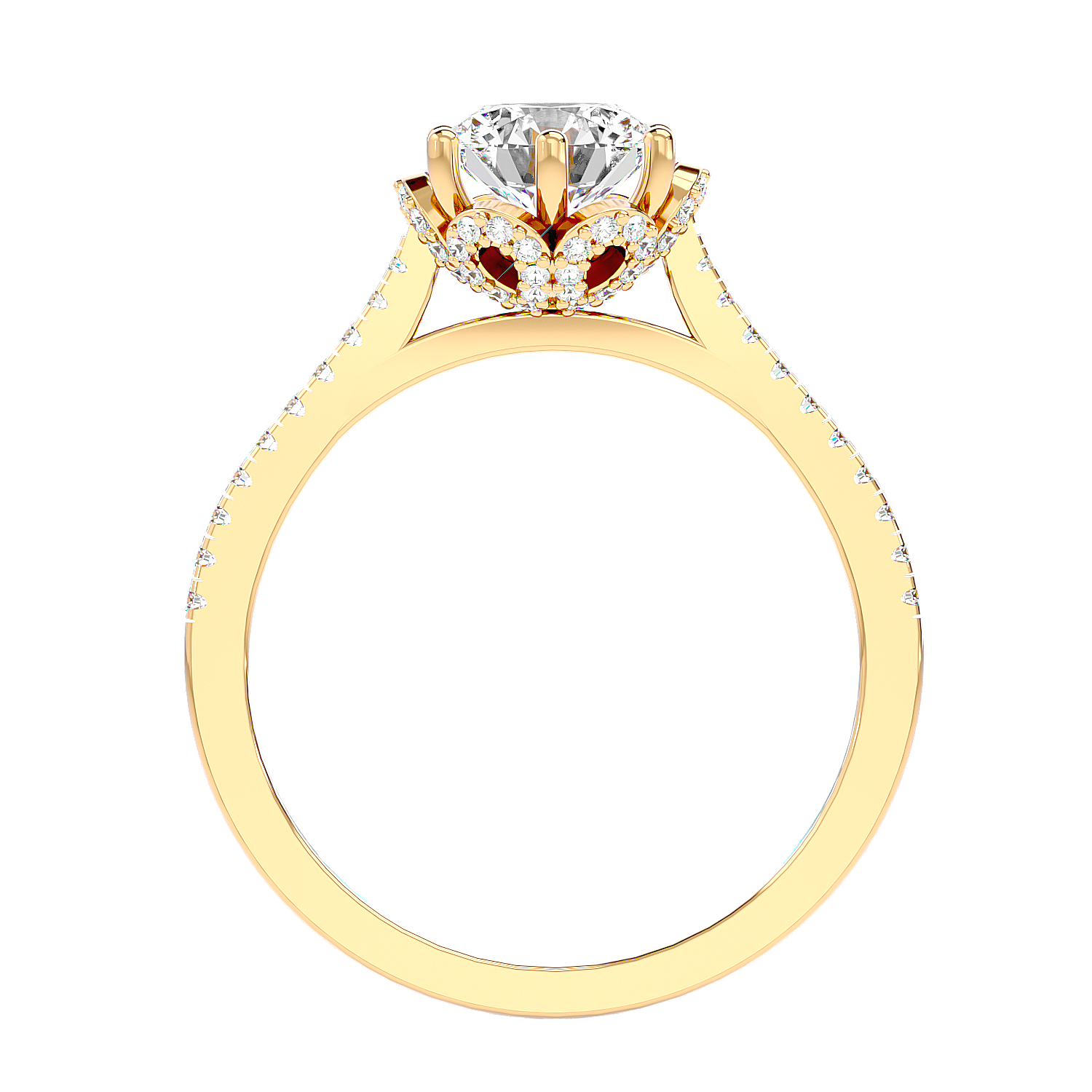 Solitaire Engagement Lab Diamond Ring 18 Karat Yellow Gold Kriza 69 pointer Lab Diamond Ring Fiona Diamonds