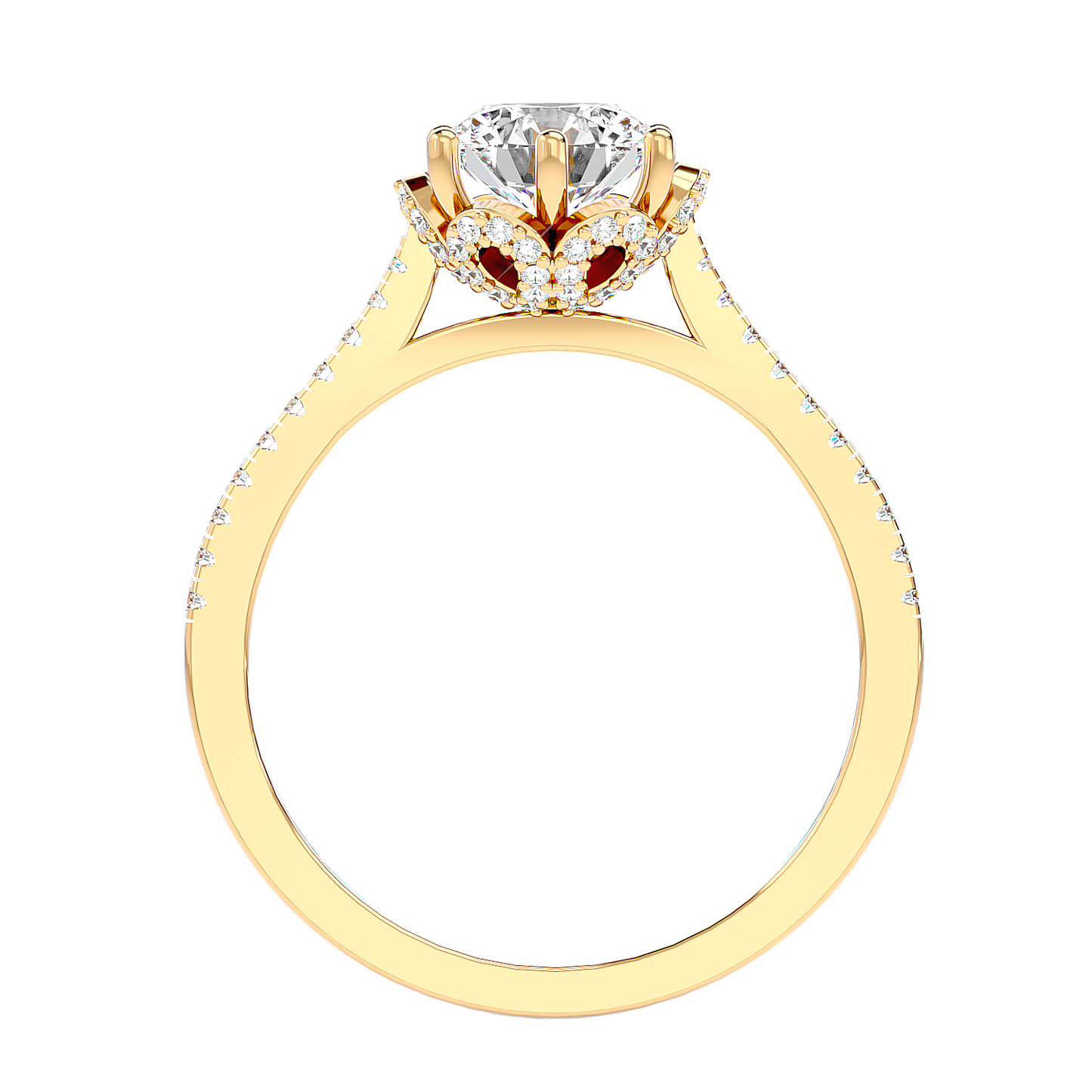 Solitaire Engagement Lab Diamond Ring 18 Karat Yellow Gold Kriza 69 pointer Lab Diamond Ring Fiona Diamonds
