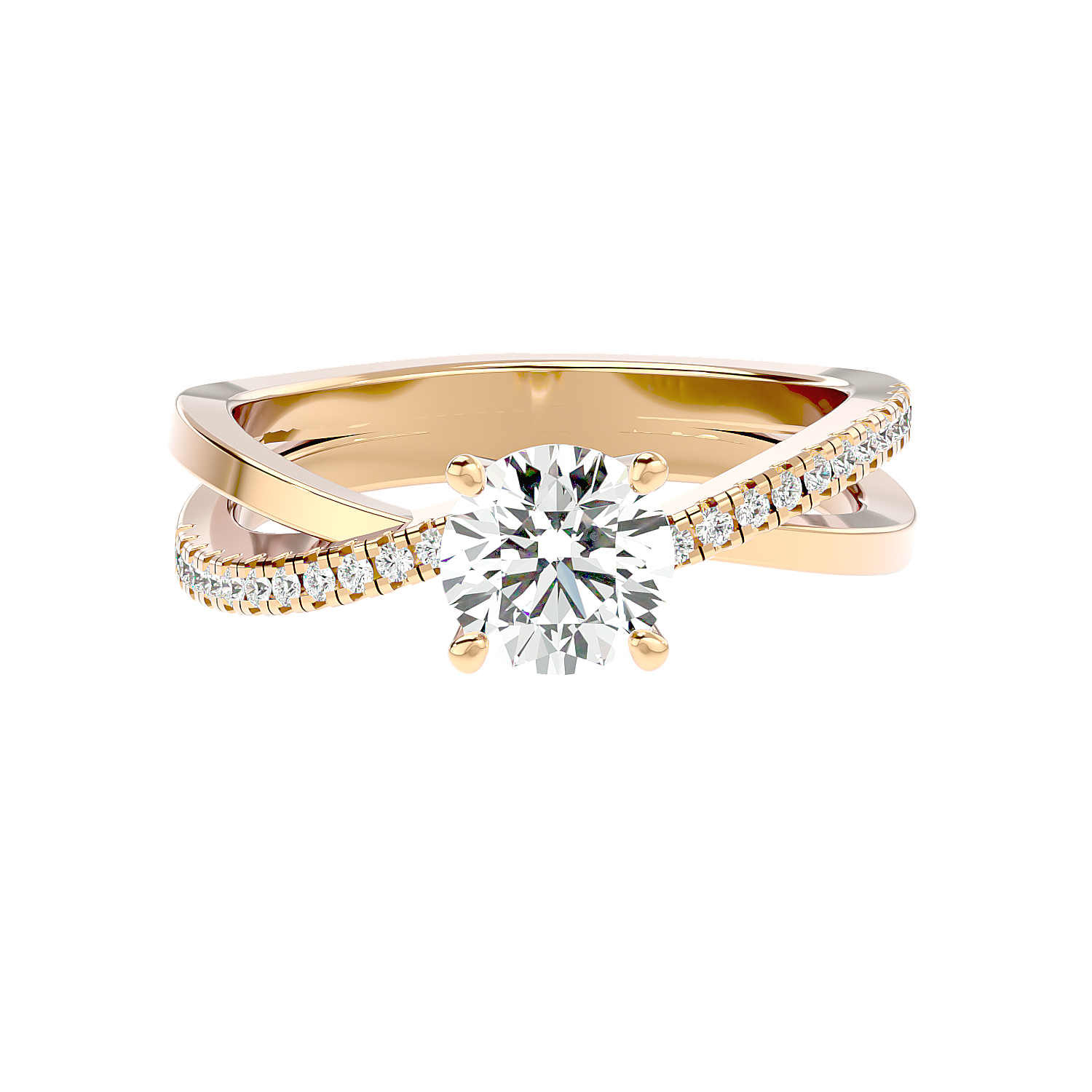 Solitaire Engagement Lab Diamond Ring 18 Karat Yellow Gold Petra 60 Pointer Lab Diamond Ring Fiona Diamonds