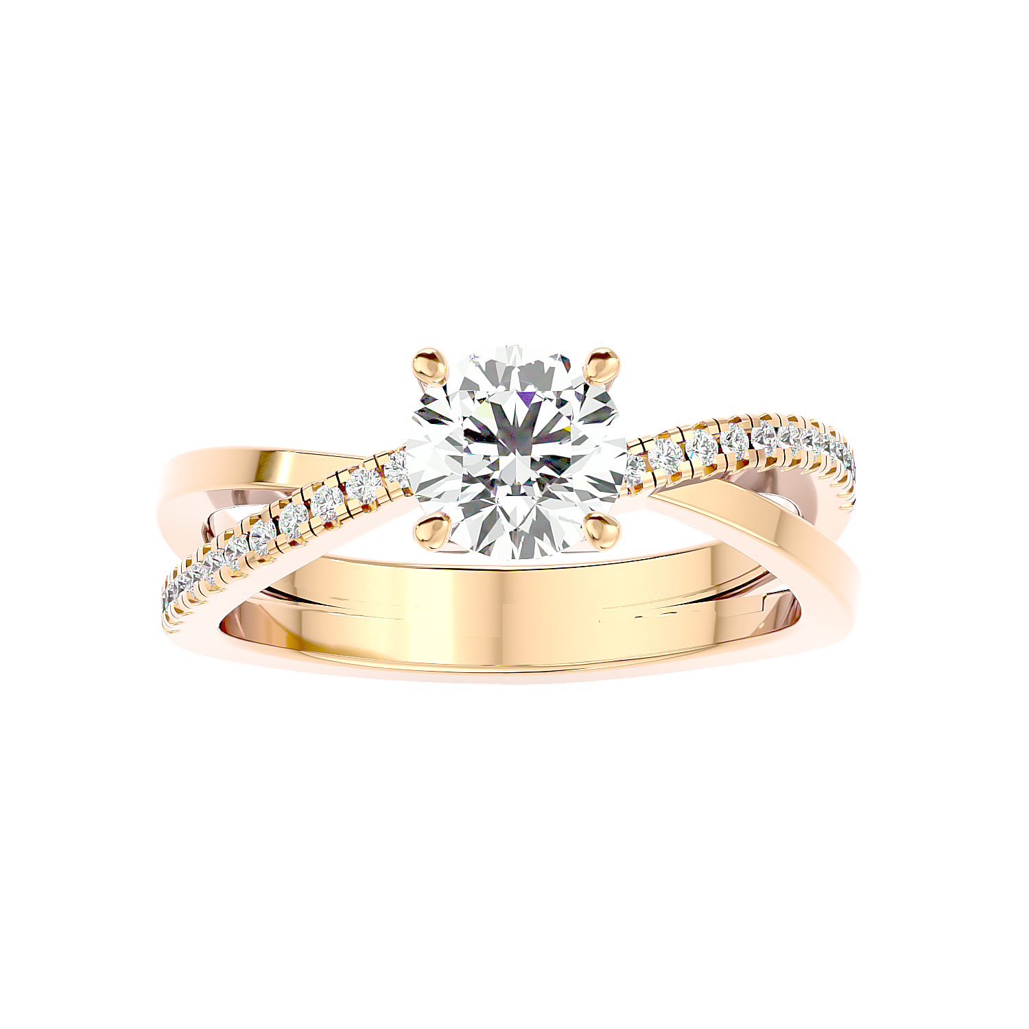 Solitaire Engagement Lab Diamond Ring 18 Karat Yellow Gold Petra 60 Pointer Lab Diamond Ring Fiona Diamonds
