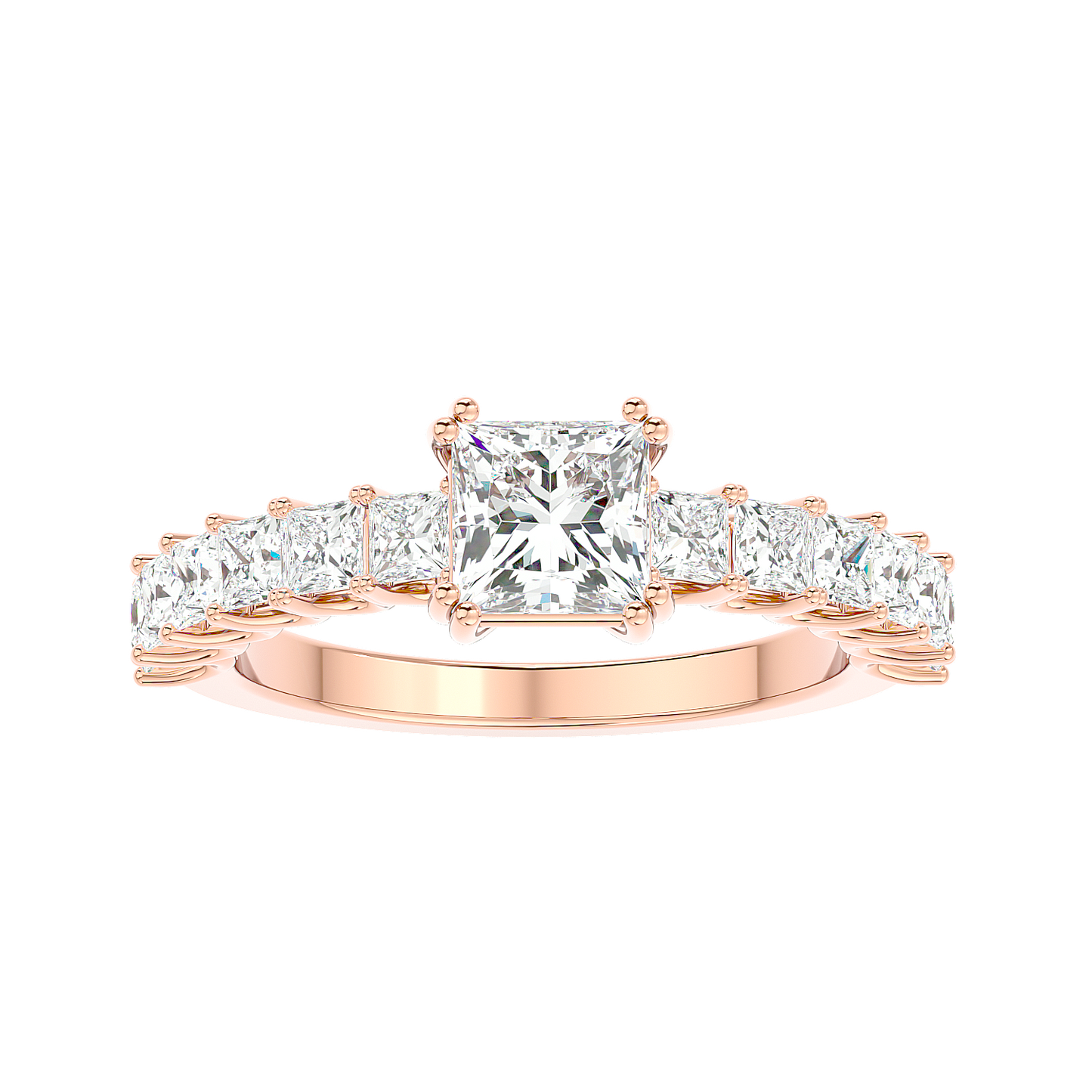 Load image into Gallery viewer, Solitaire Engagement Lab Diamond Ring 18 Karat Rose Gold Shylie 50 Pointer Lab Diamond Ring Fiona Diamonds
