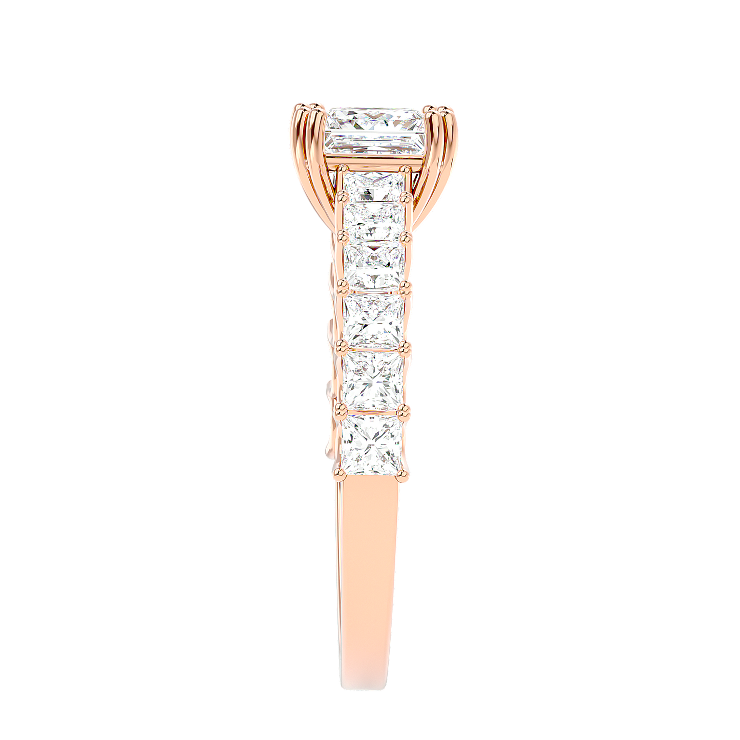 Load image into Gallery viewer, Solitaire Engagement Lab Diamond Ring 18 Karat Rose Gold Shylie 50 Pointer Lab Diamond Ring Fiona Diamonds
