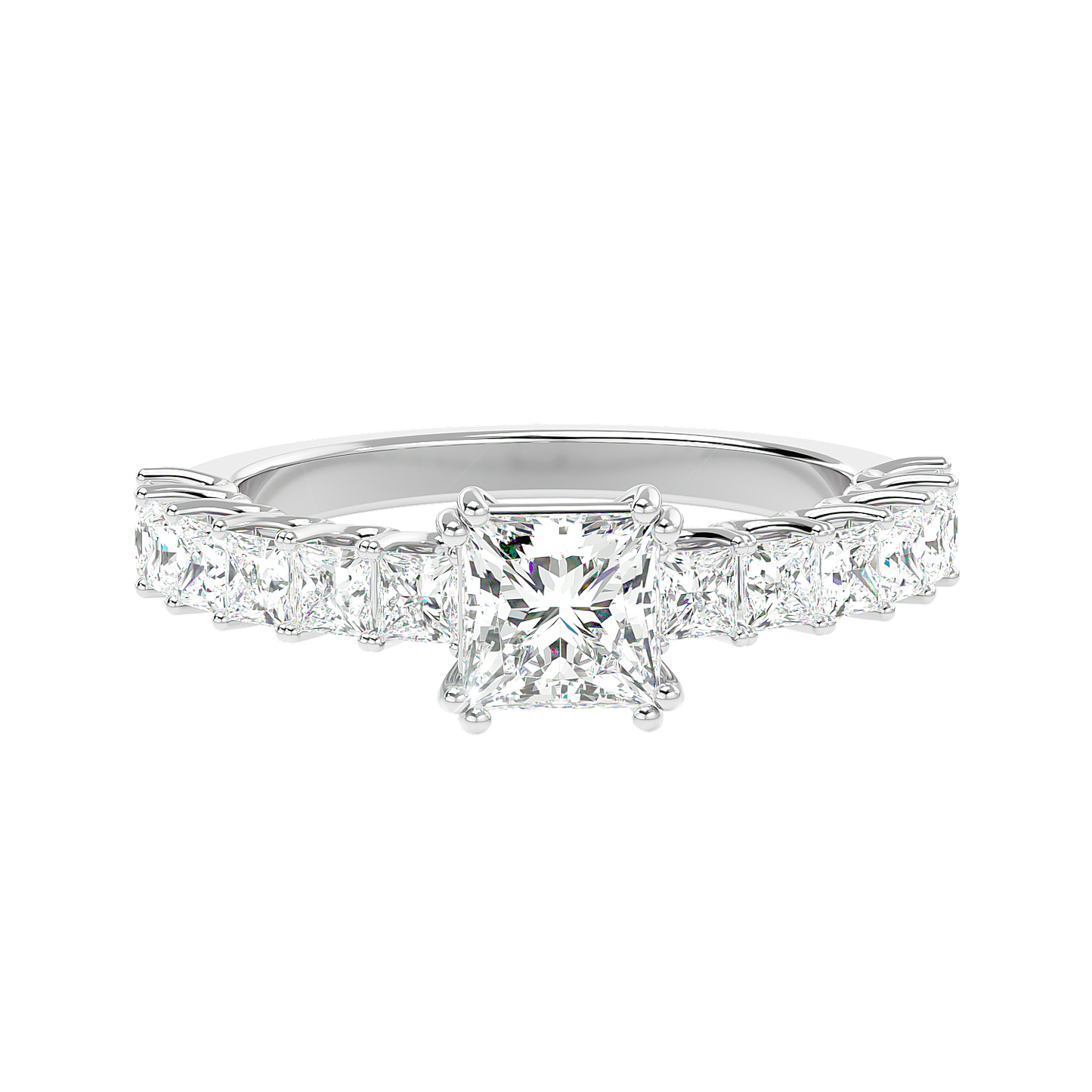 Load image into Gallery viewer, Solitaire Engagement Lab Diamond Ring 18 Karat White Gold Shylie 50 Pointer Lab Diamond Ring Fiona Diamonds
