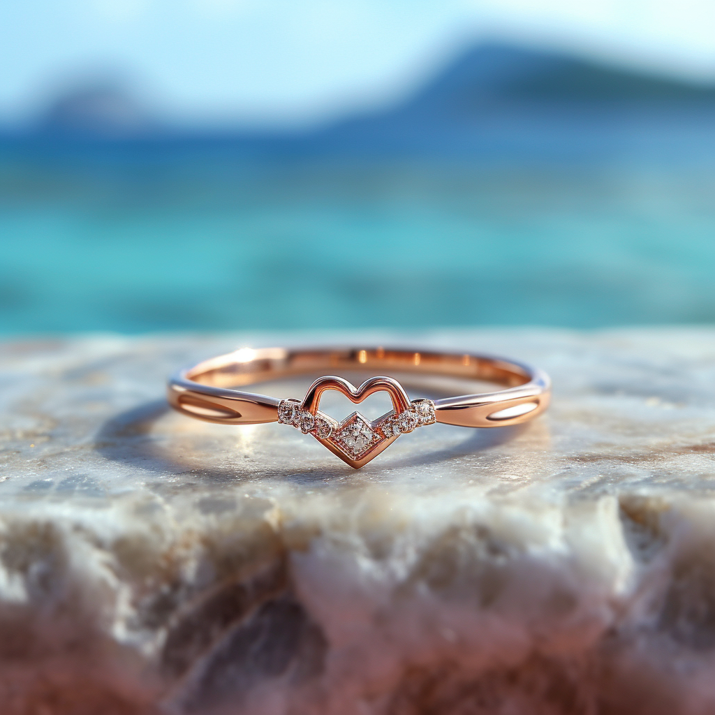 Romance lab grown diamond ring very sleek and thin band design Fiona Diamonds 