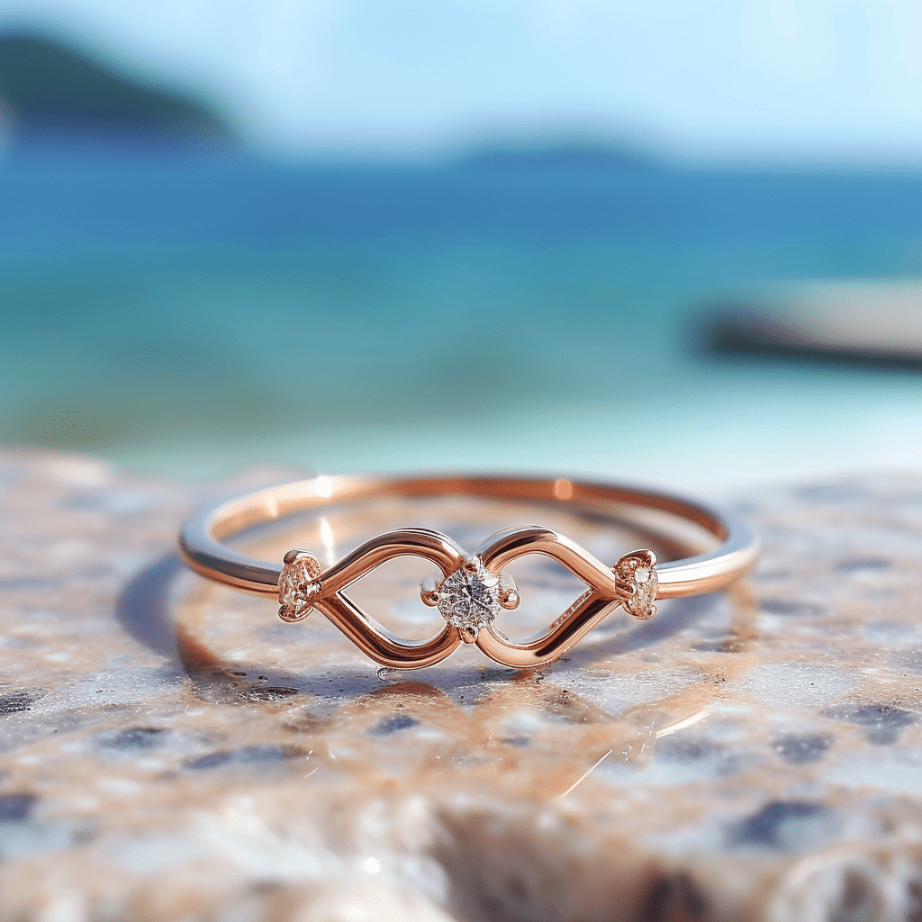 Nurturing lab grown diamond ring very sleek and thin band design Fiona Diamonds