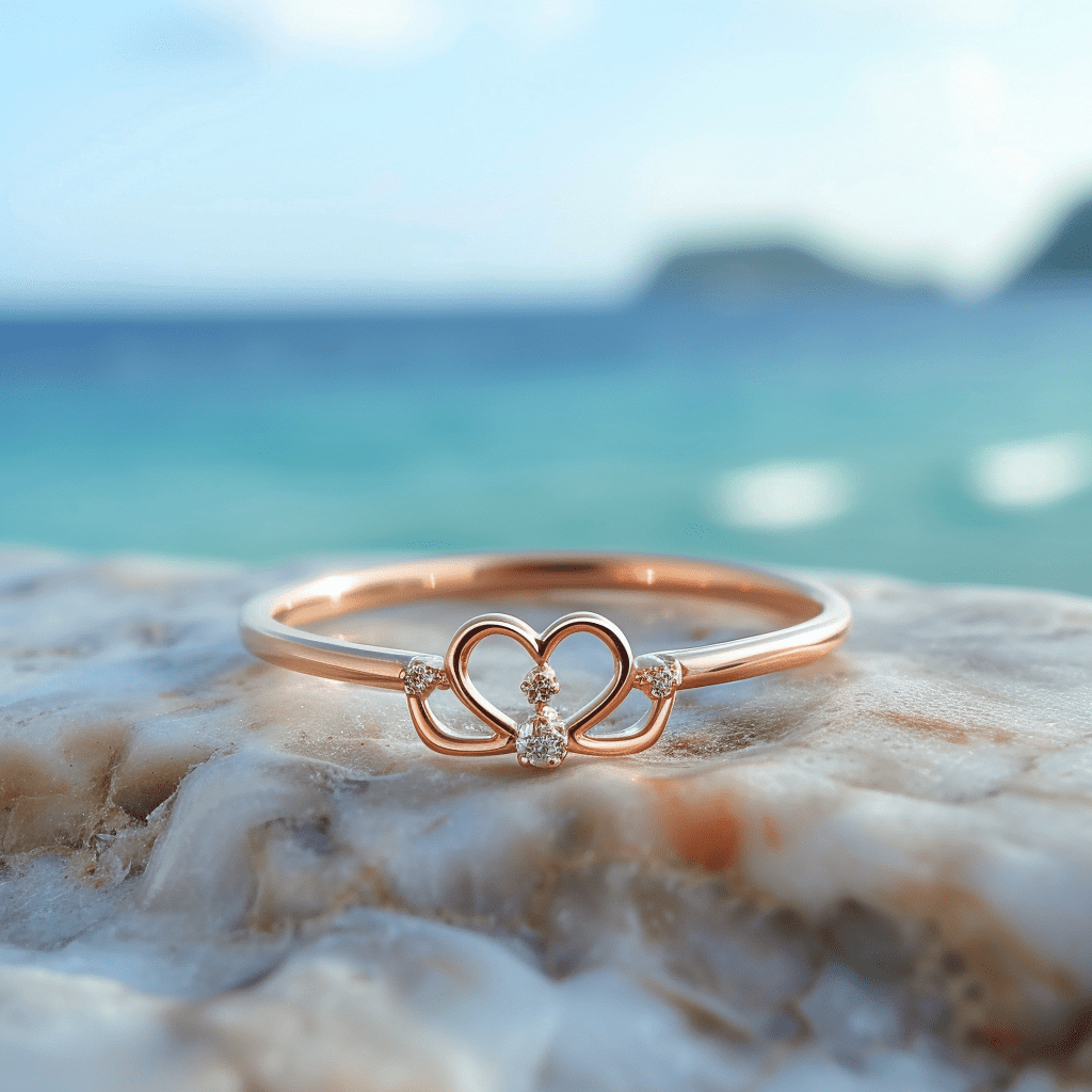 Valentine lab grown diamond ring very sleek and thin band design Fiona Diamonds