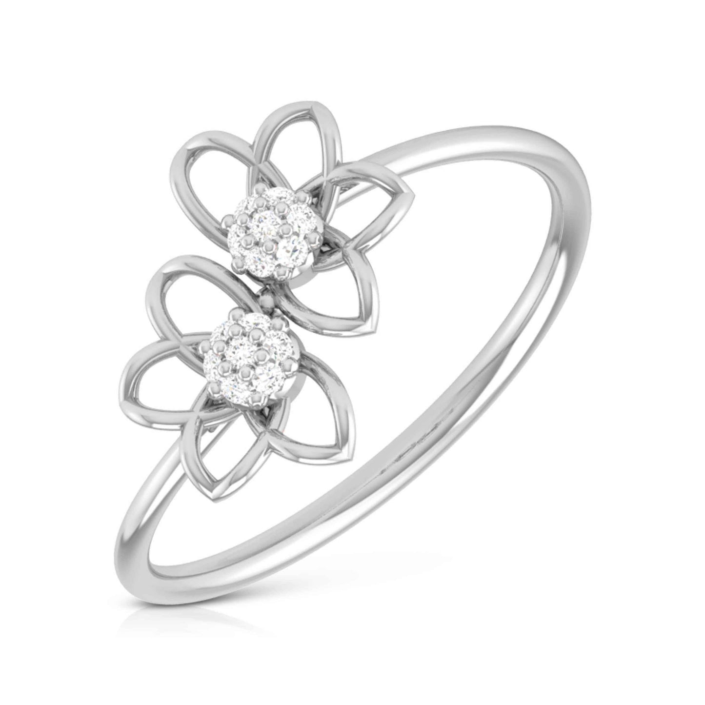 Greenery lab grown diamond ring unique ring design Fiona Diamonds