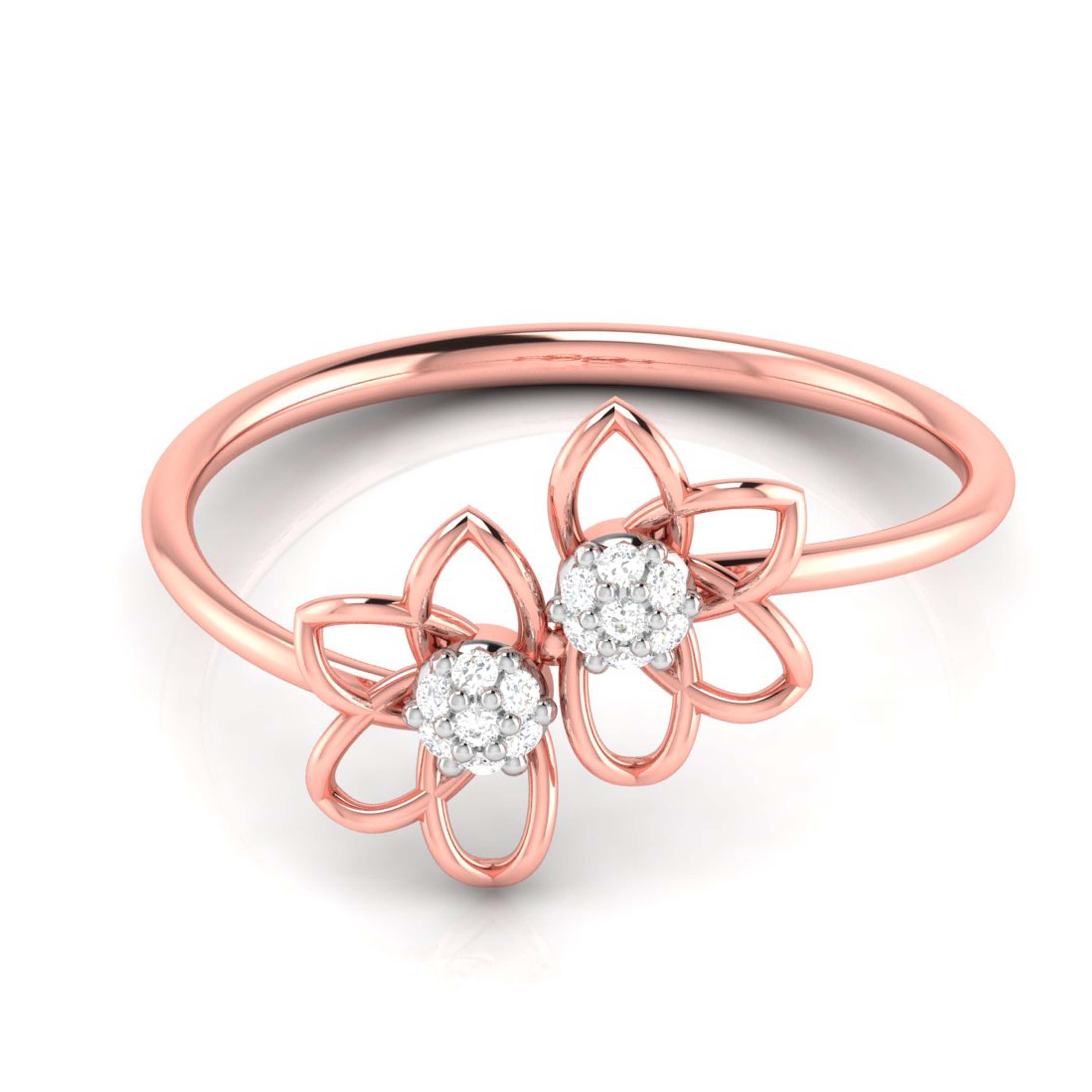 Greenery lab grown diamond ring unique ring design Fiona Diamonds