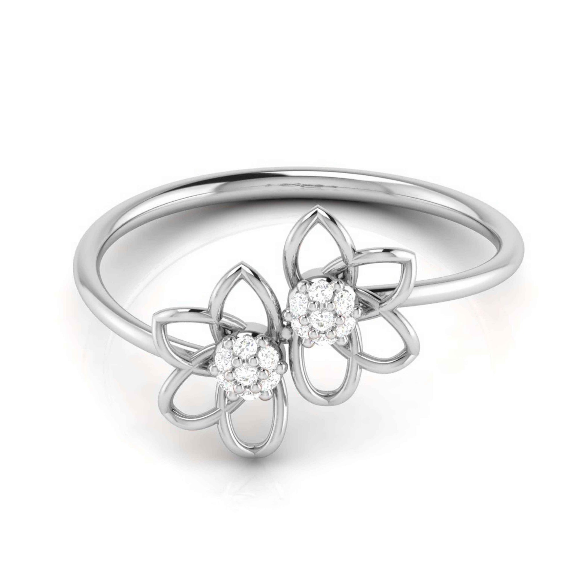 Greenery lab grown diamond ring unique ring design Fiona Diamonds