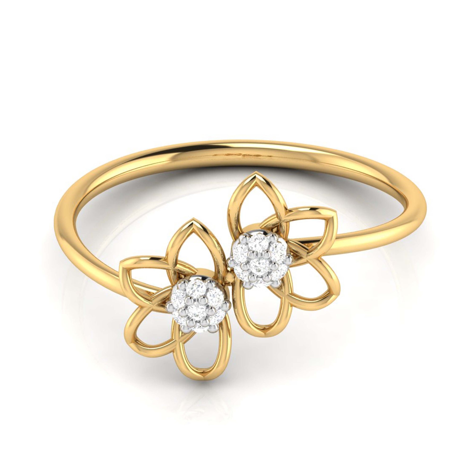 Greenery lab grown diamond ring unique ring design Fiona Diamonds