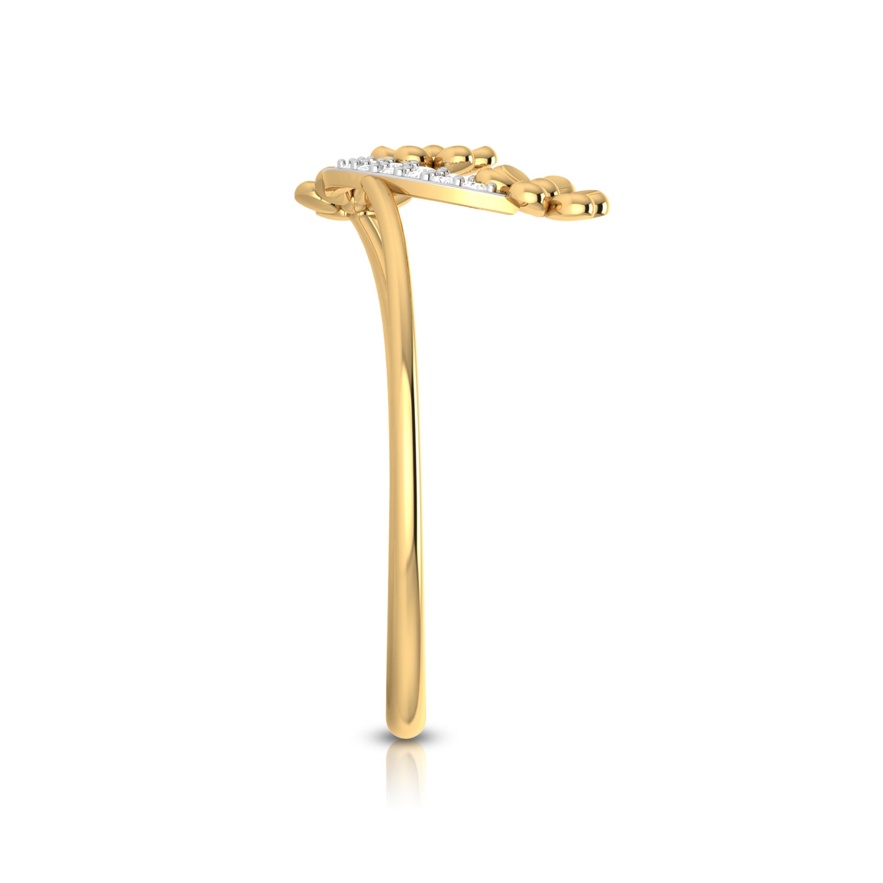 Floare lab grown diamond ring sleek ring Fiona Diamonds