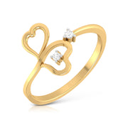 Warm lab grown diamond ring unique ring design Fiona Diamonds