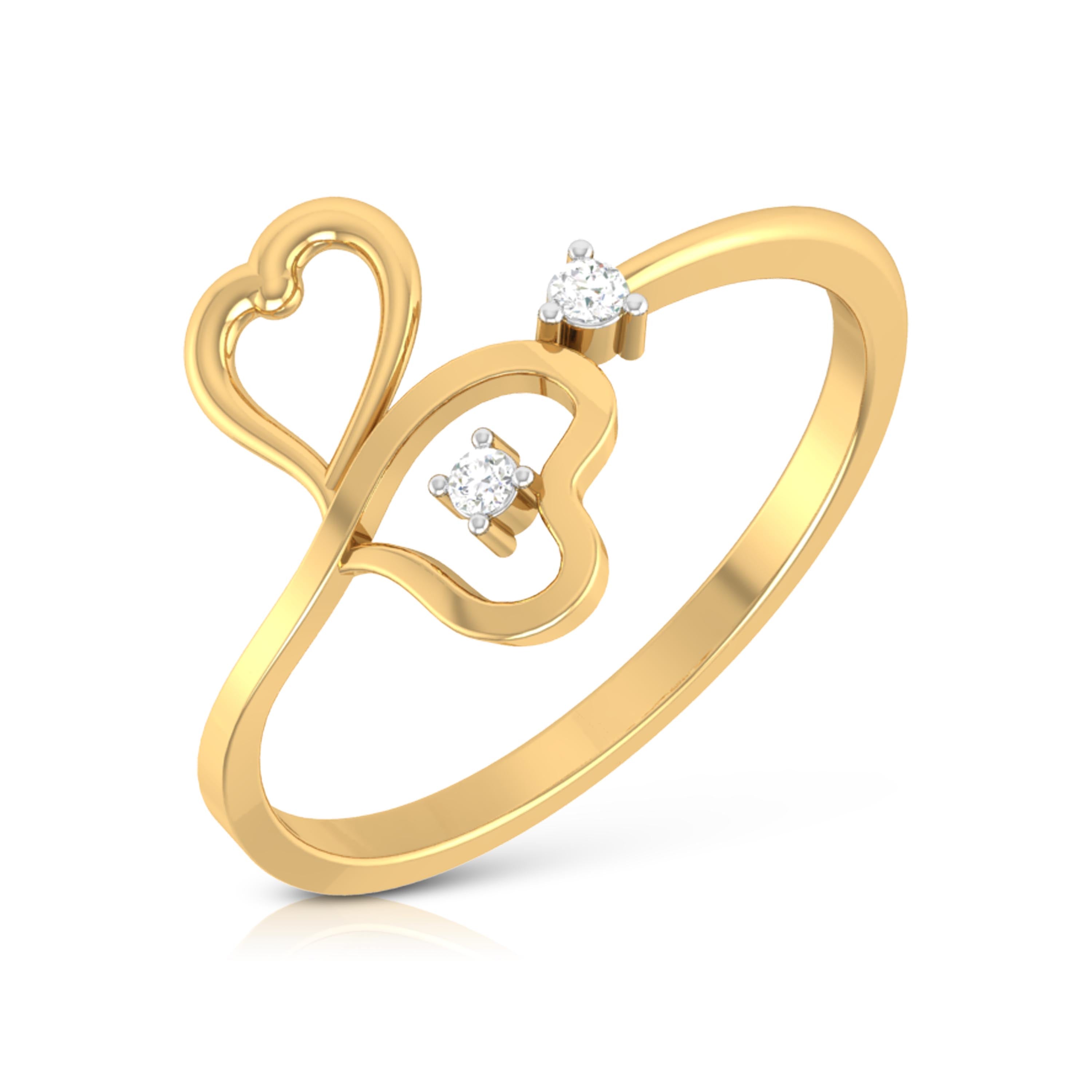 Warm lab grown diamond ring unique ring design Fiona Diamonds