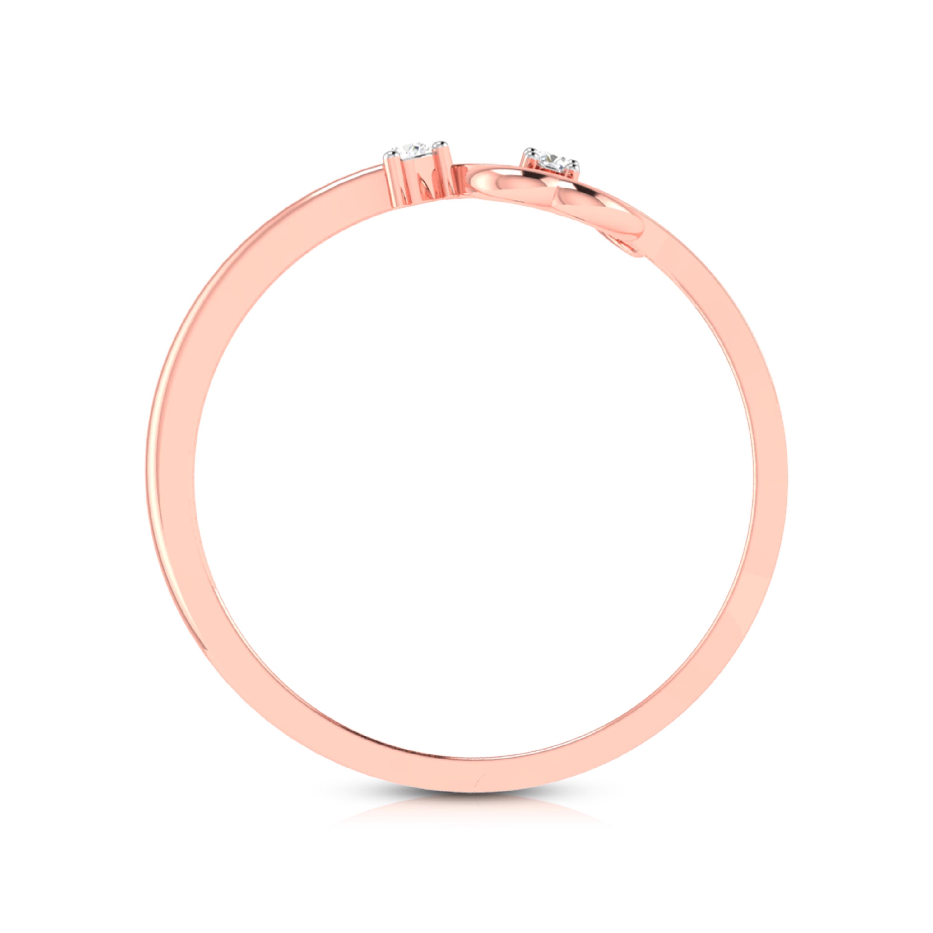 Warm lab grown diamond ring unique ring design Fiona Diamonds