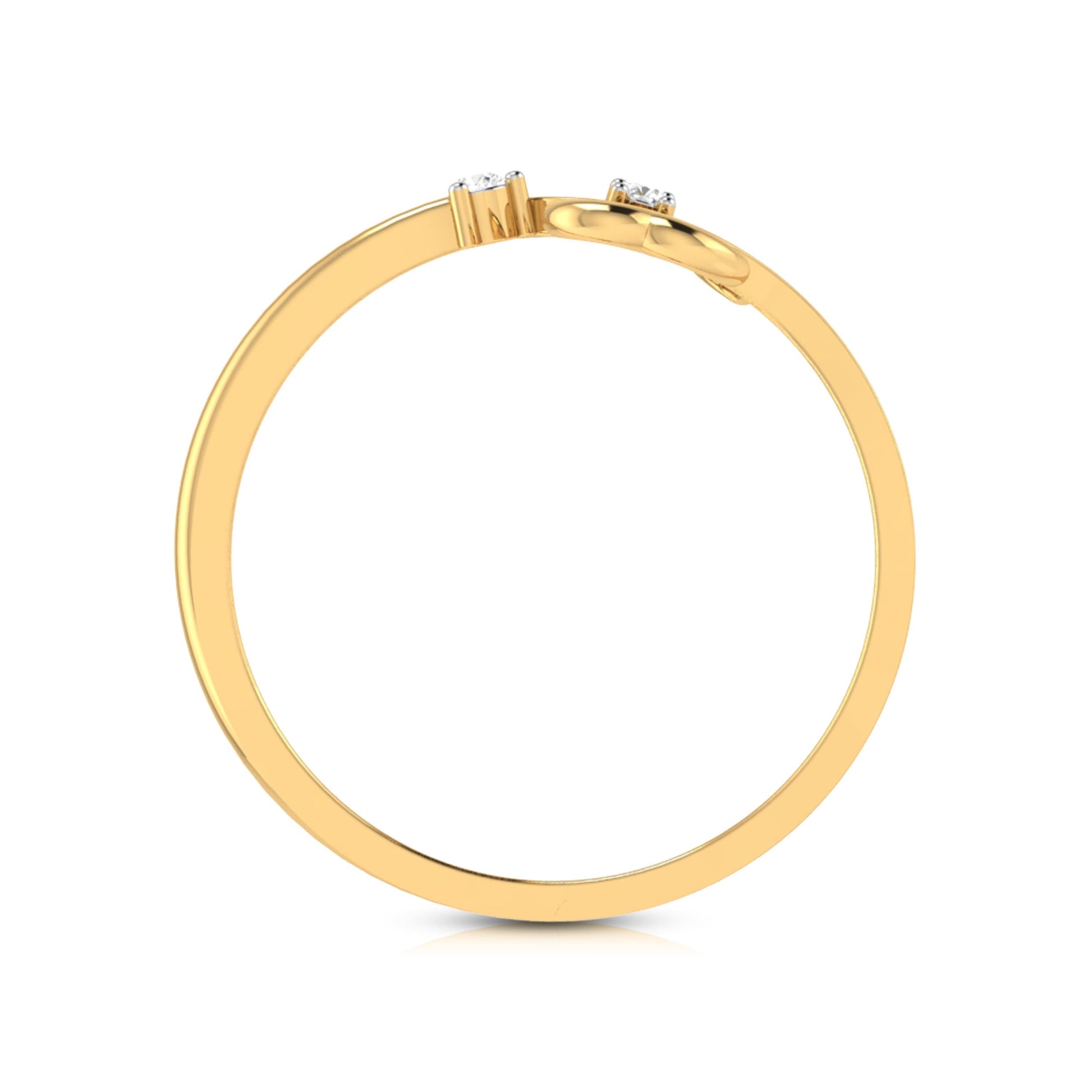 Warm lab grown diamond ring unique ring design Fiona Diamonds