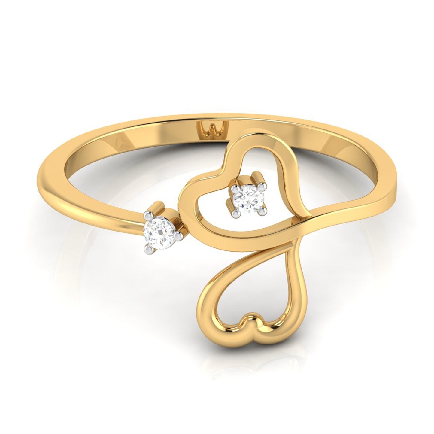 Warm lab grown diamond ring unique ring design Fiona Diamonds
