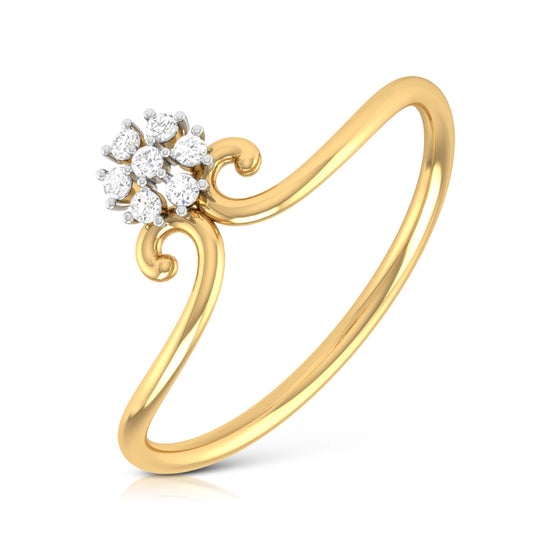 Laurel lab grown diamond ring simple round ring design Fiona Diamonds