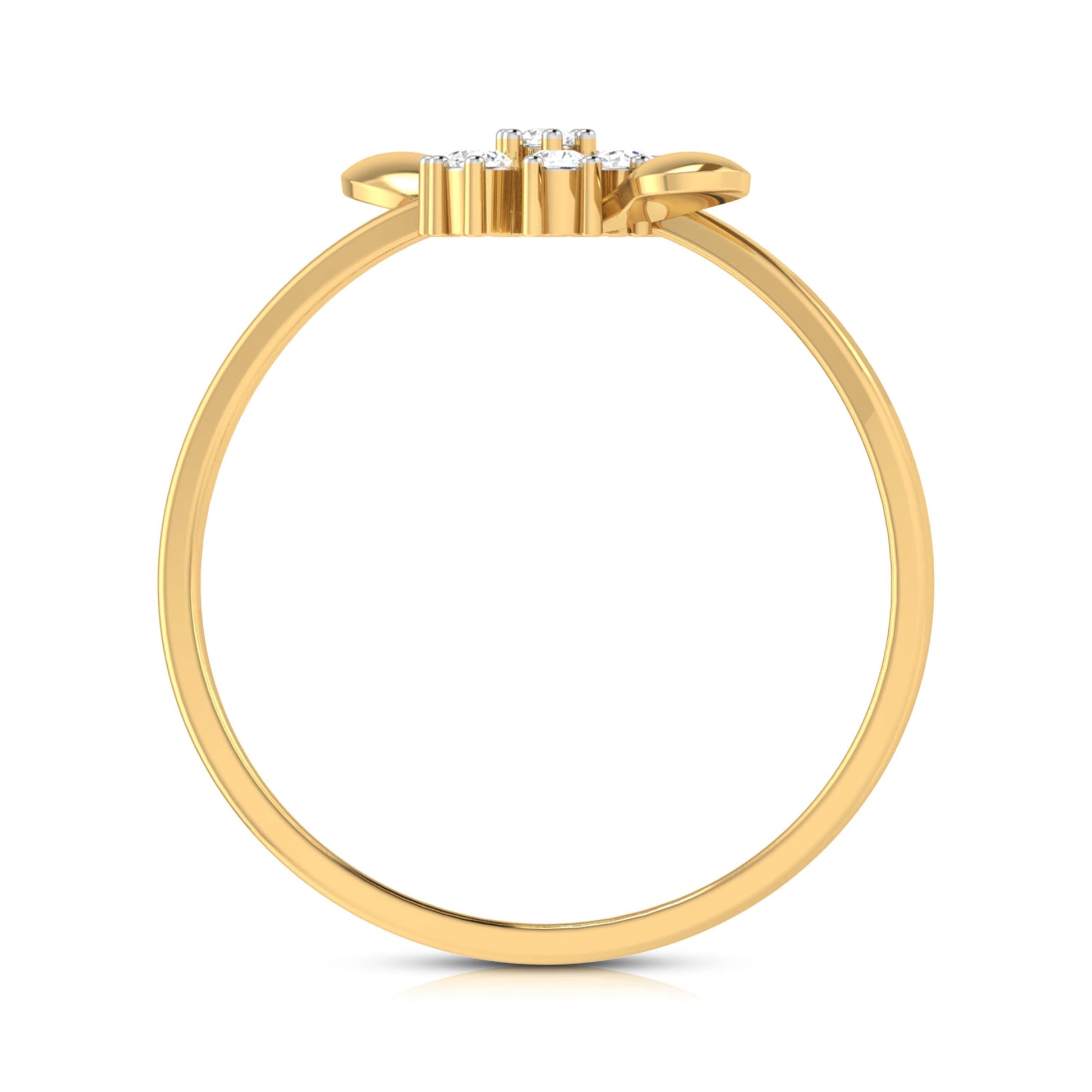 Bow lab grown diamond ring unique ring design Fiona Diamonds