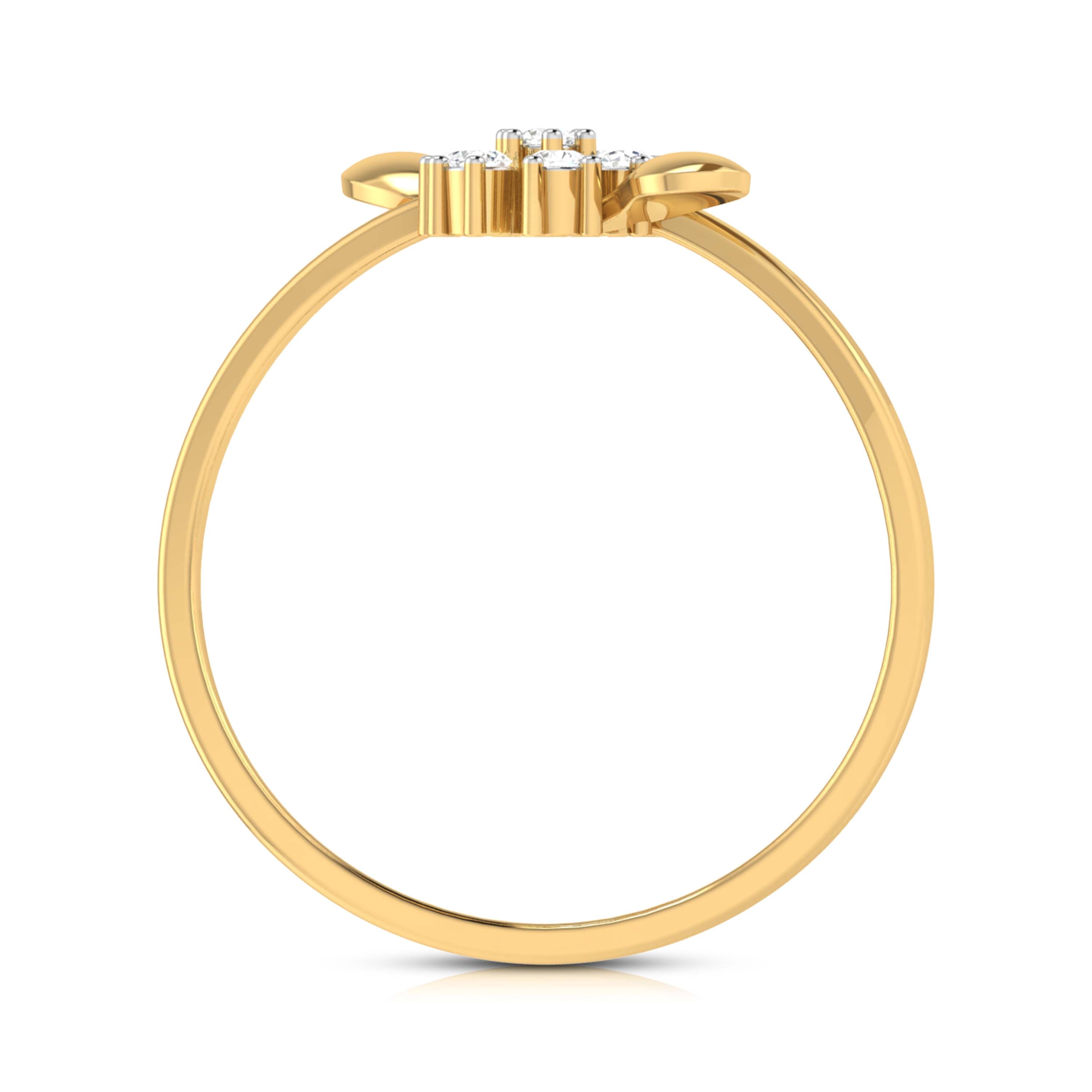 Bow lab grown diamond ring unique ring design Fiona Diamonds